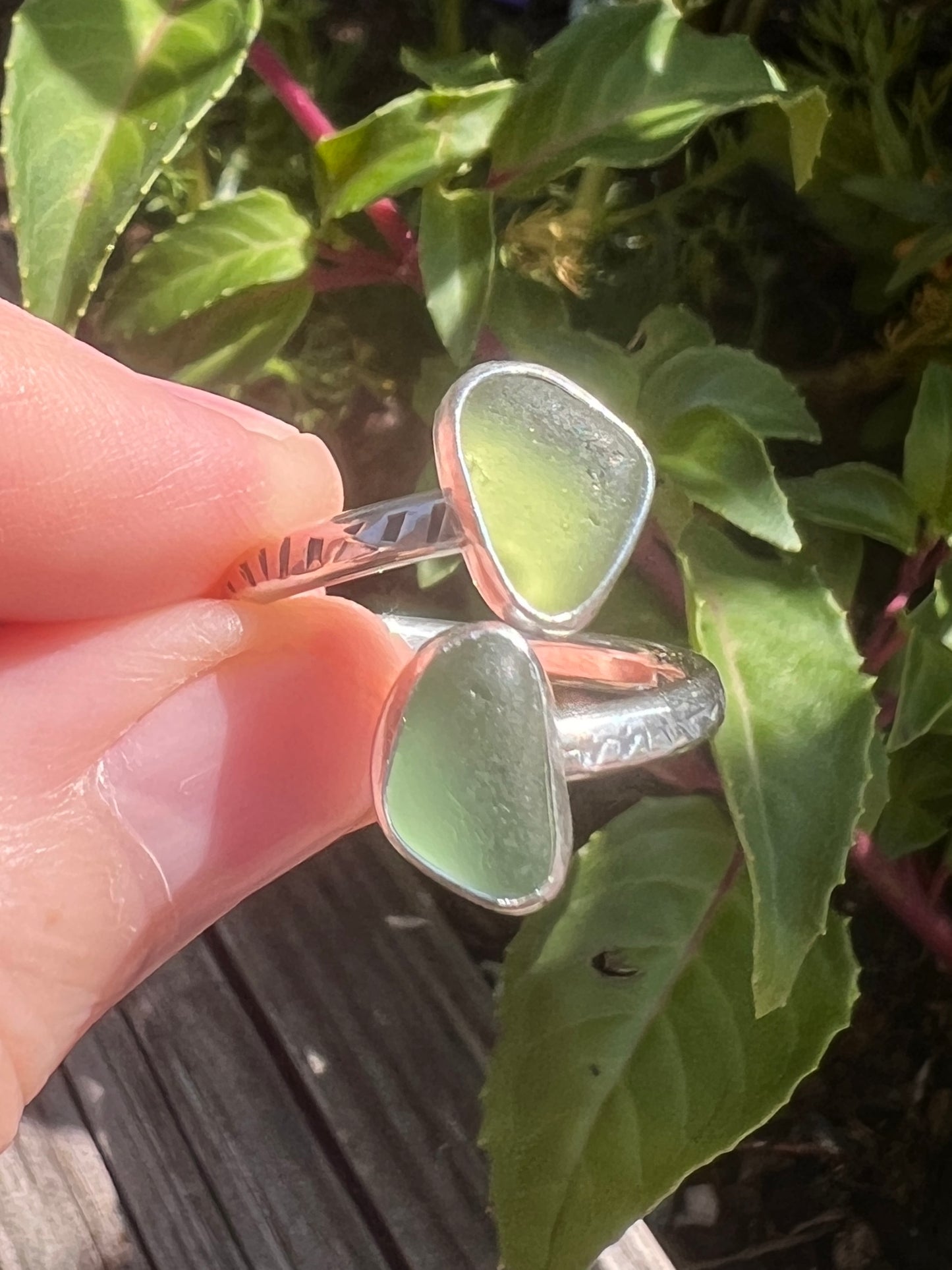 Adjustable Sea Glass Ring