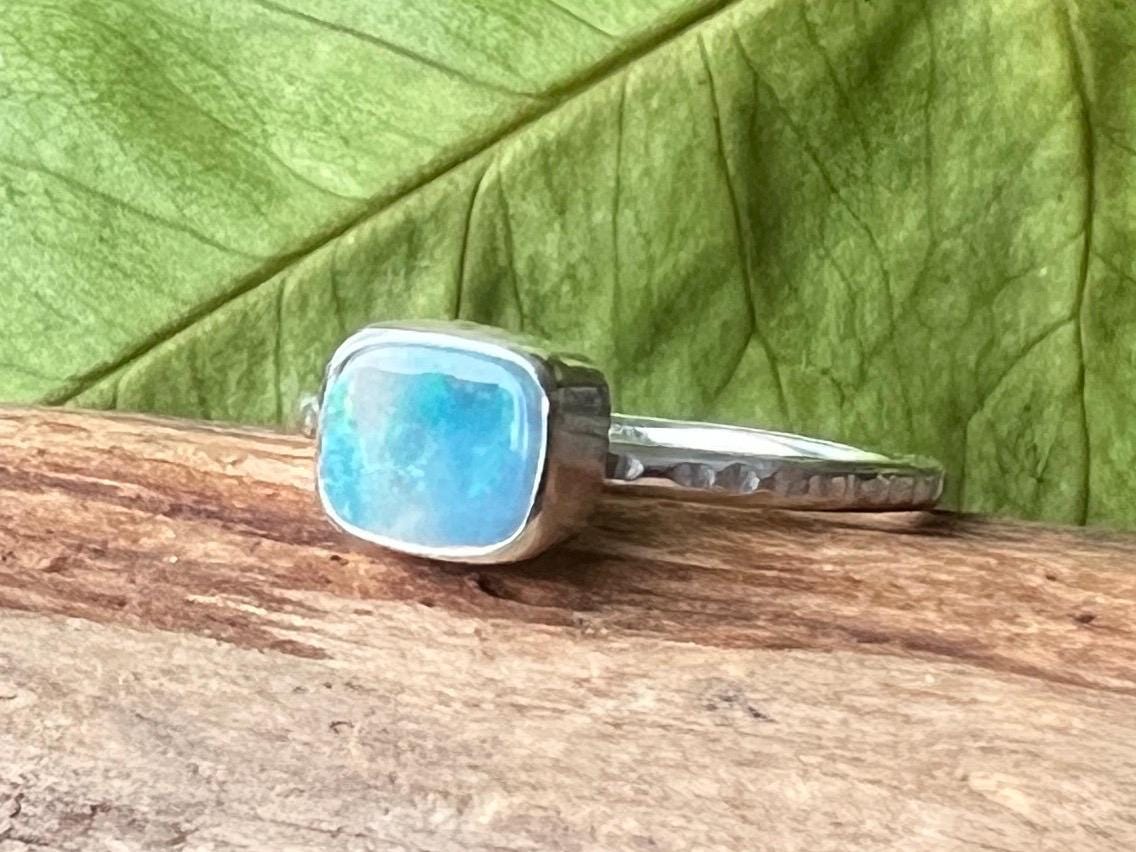 Australian Opal Doublet Stacking Ring