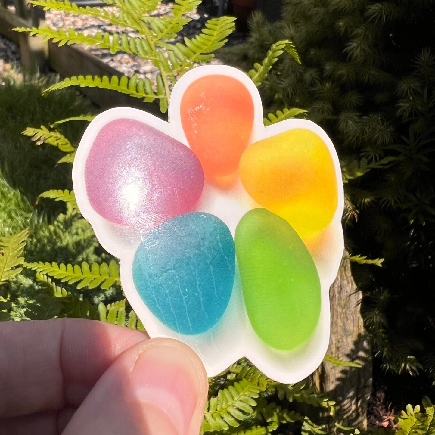 Sea Glass Image Waterproof Sticker