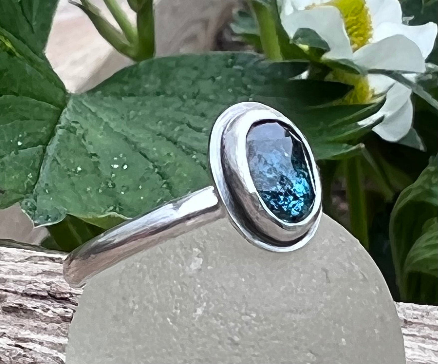 Indigo Moss Kyanite Ring