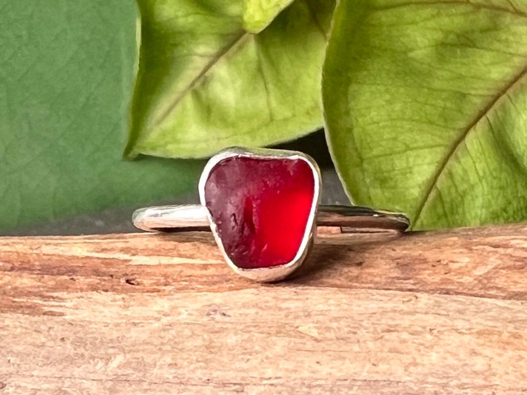 Sea Glass Stacker Ring, various sizes available
