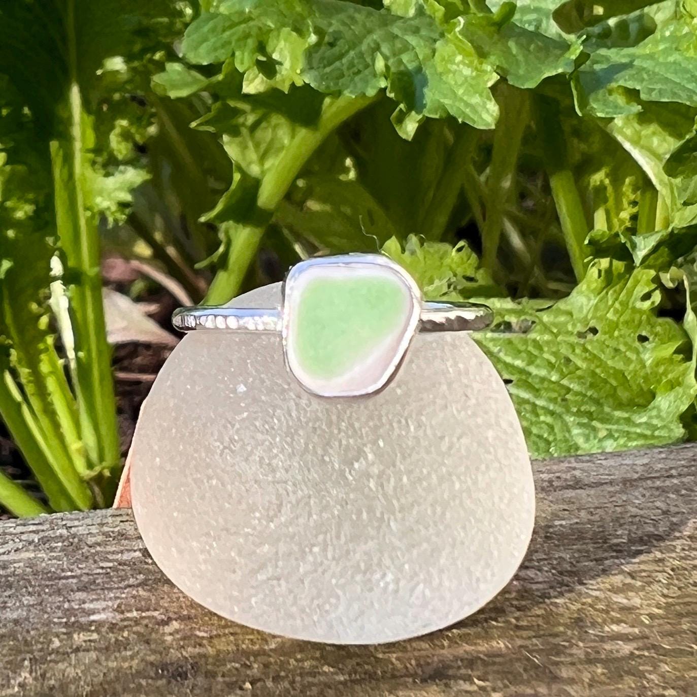 Sea Pottery Stacker Ring