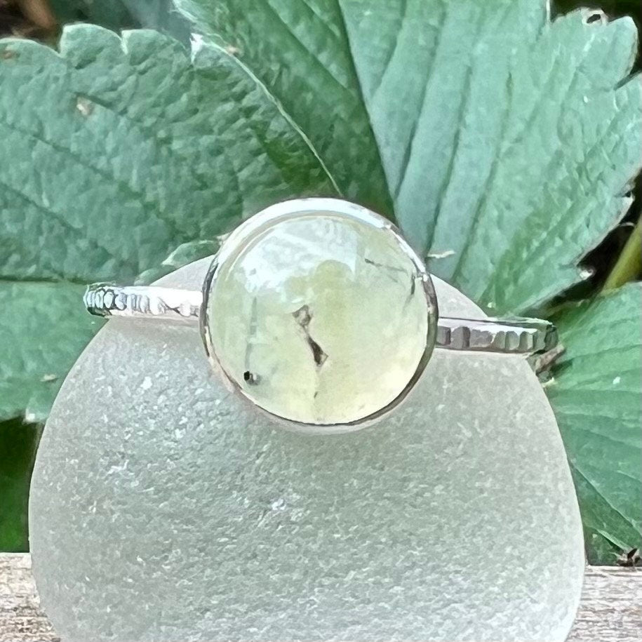 Prehnite Stacker Ring, various sizes available