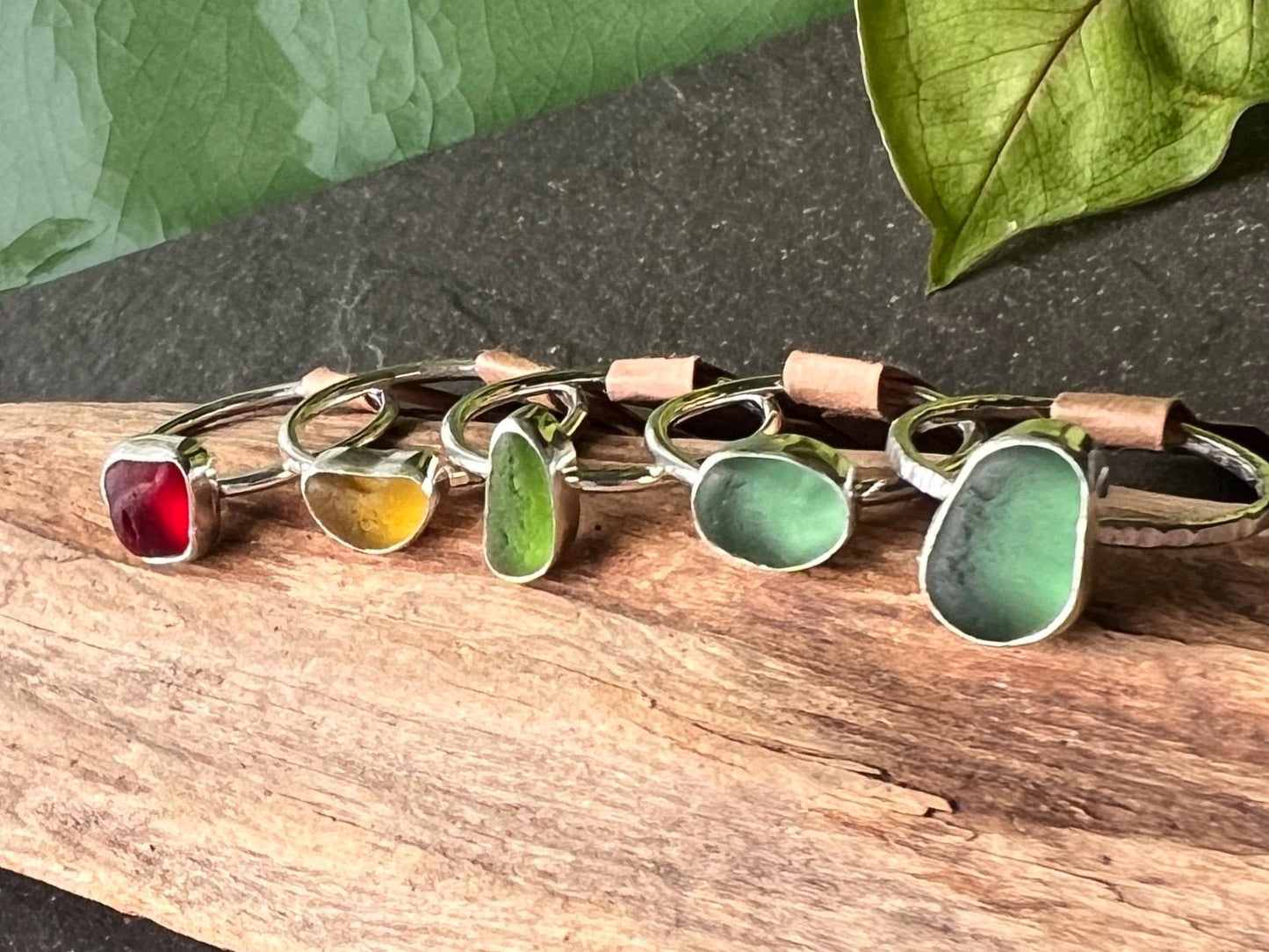 Sea Glass Stacker Ring, various sizes available