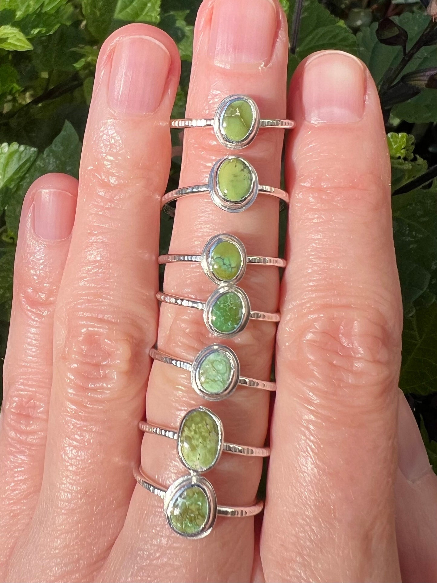 Sonoran Lime Turquoise Stacker Ring,various sizes available