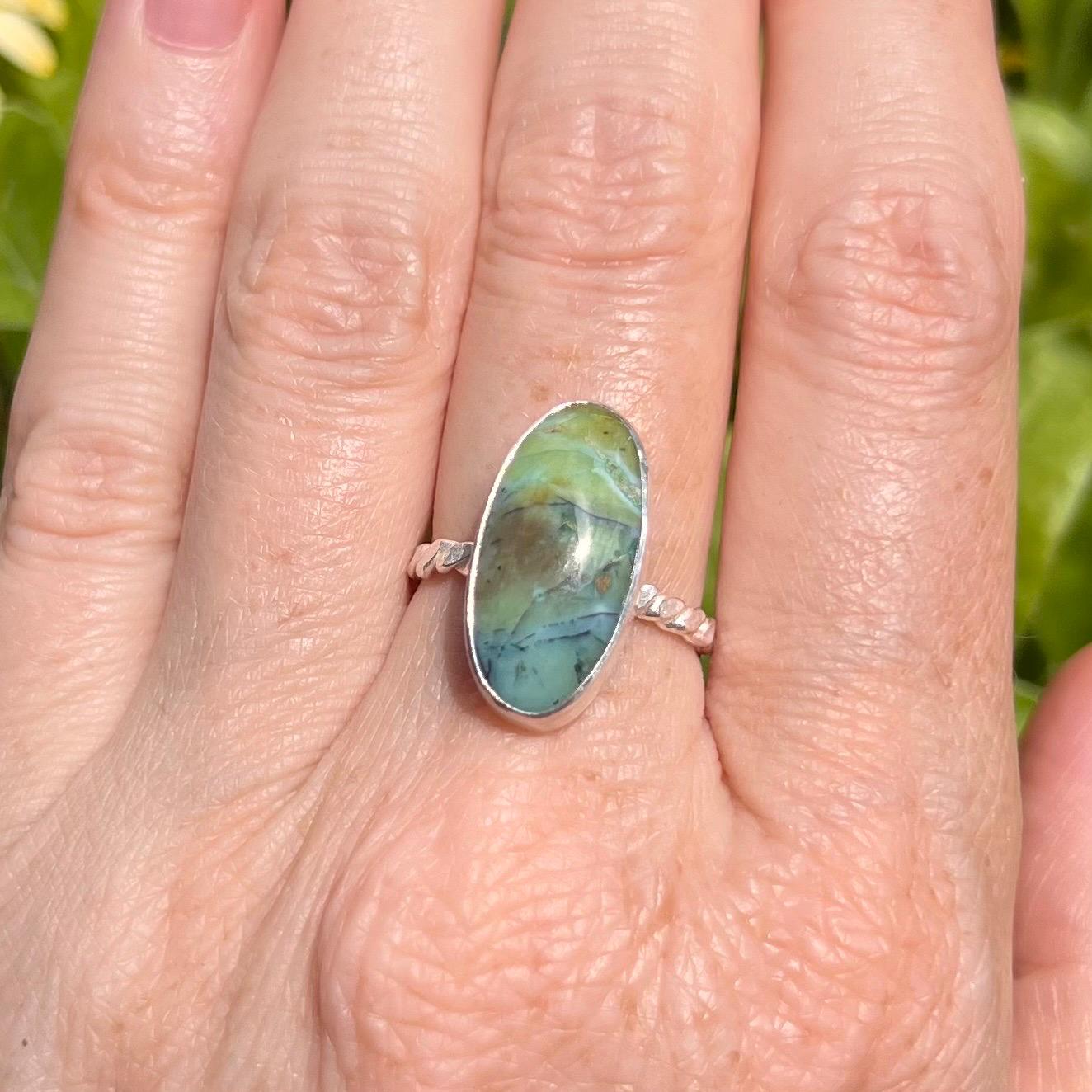 Opalised Wood Ring