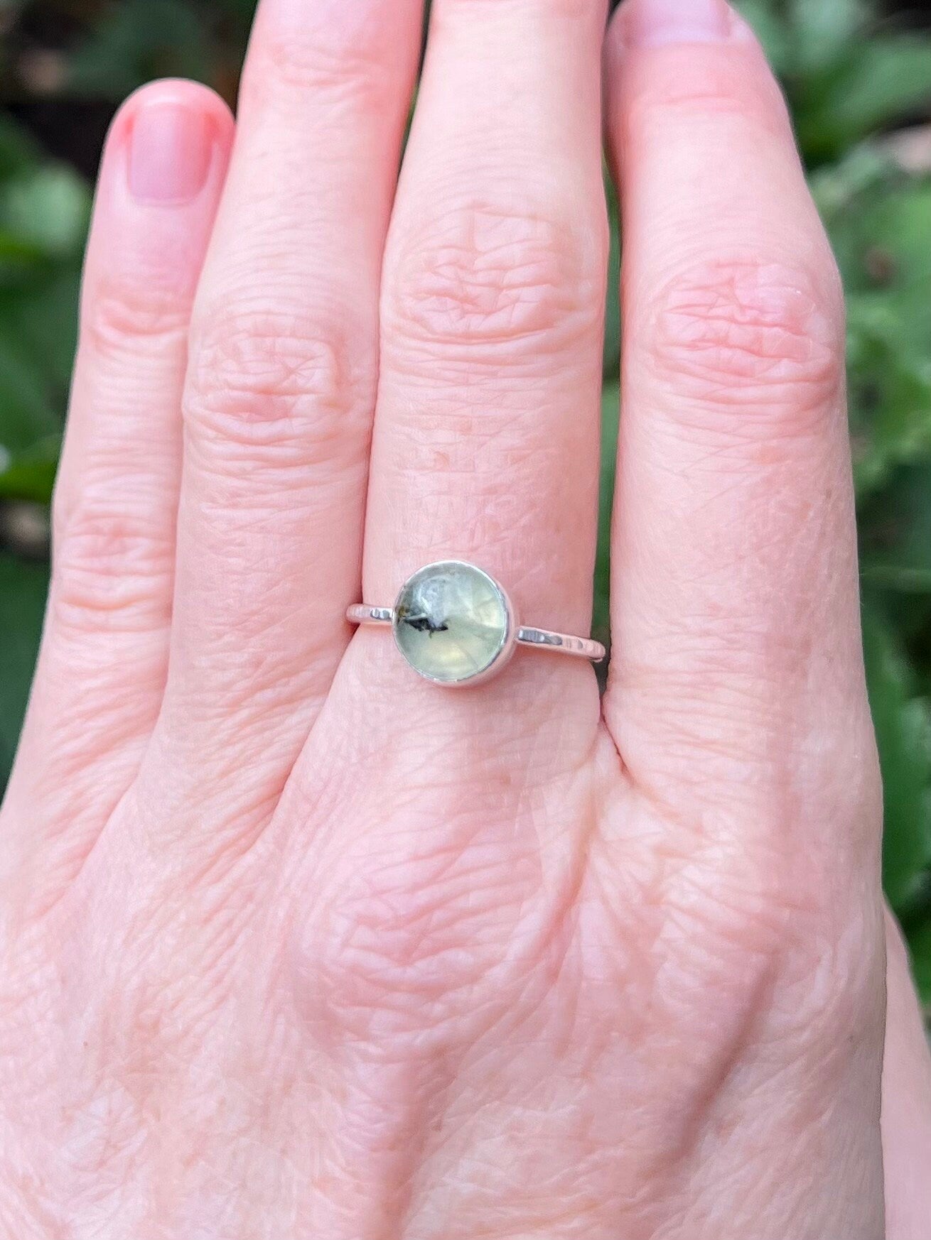 Prehnite Stacker Ring, various sizes available