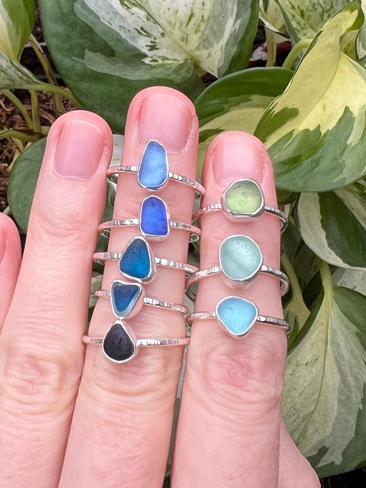 Sea Glass Stacker Ring