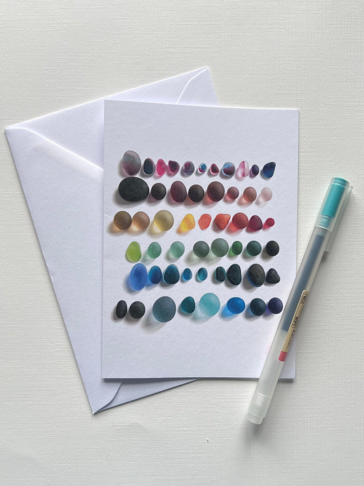 Sea Glass Greetings Cards (Pack of 4)