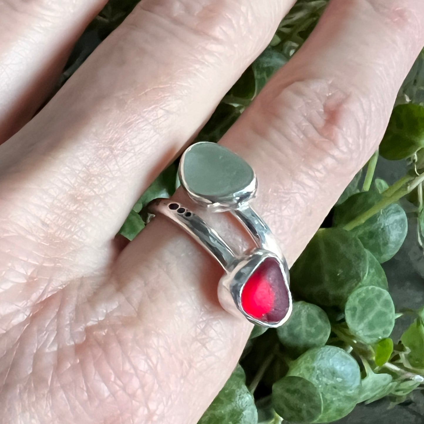 Adjustable Sea Glass Ring