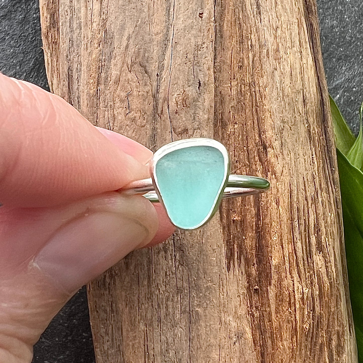 Sea Glass Stacker Ring