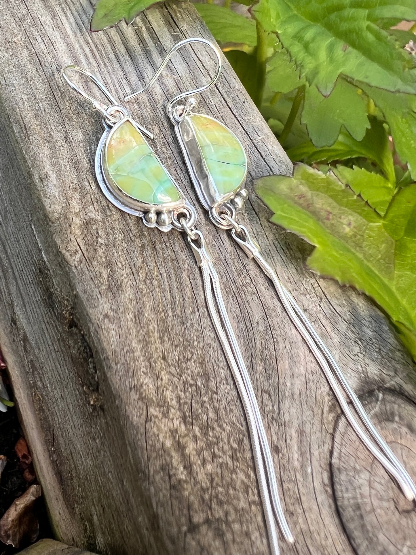 Opalised Wood Earrings