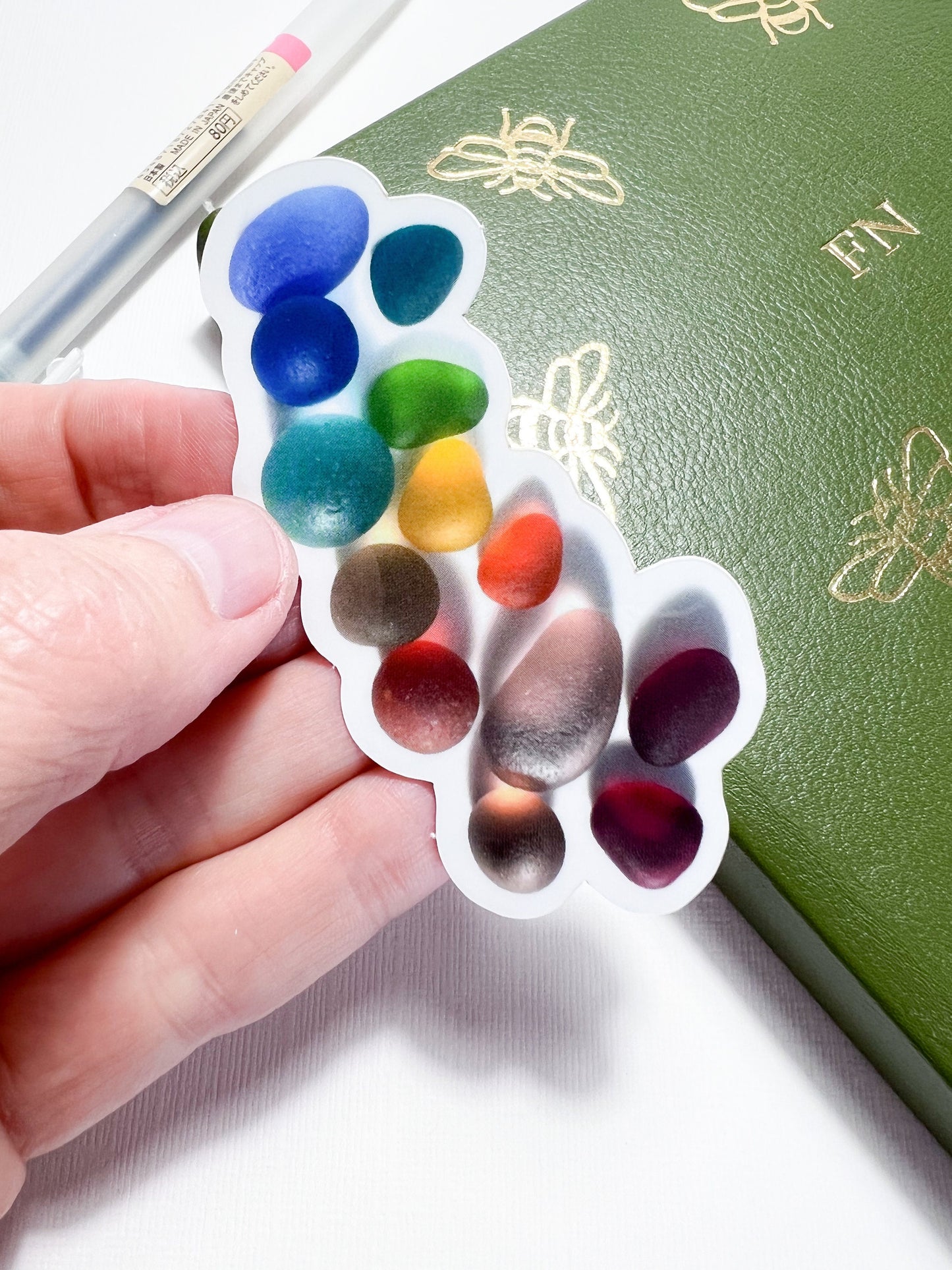 Sea Glass Image Waterproof Sticker