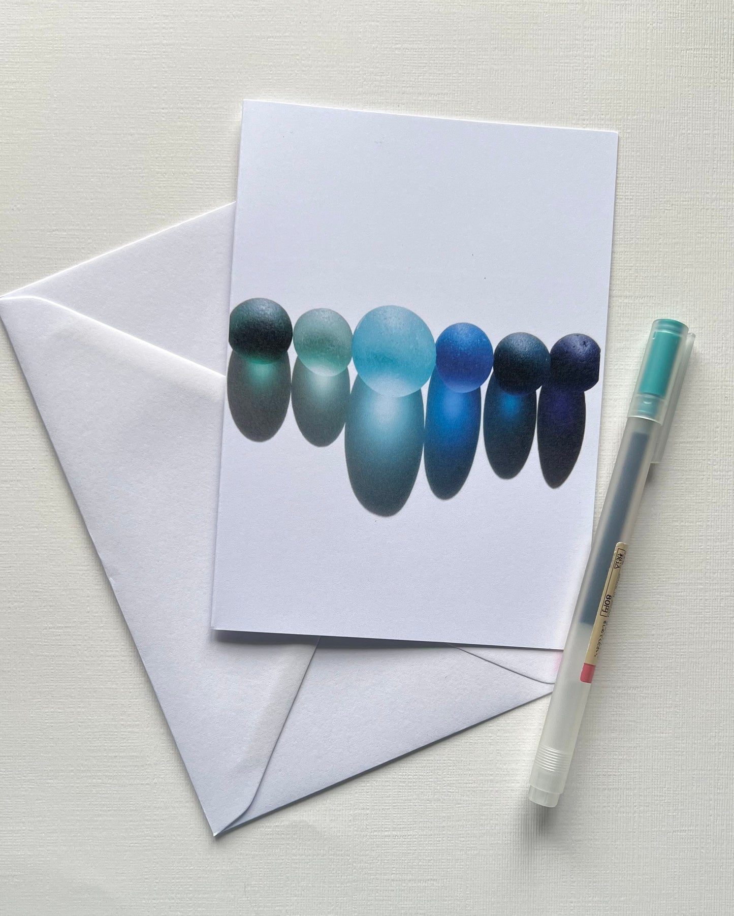 Sea Glass Greetings Cards (Pack of 4)