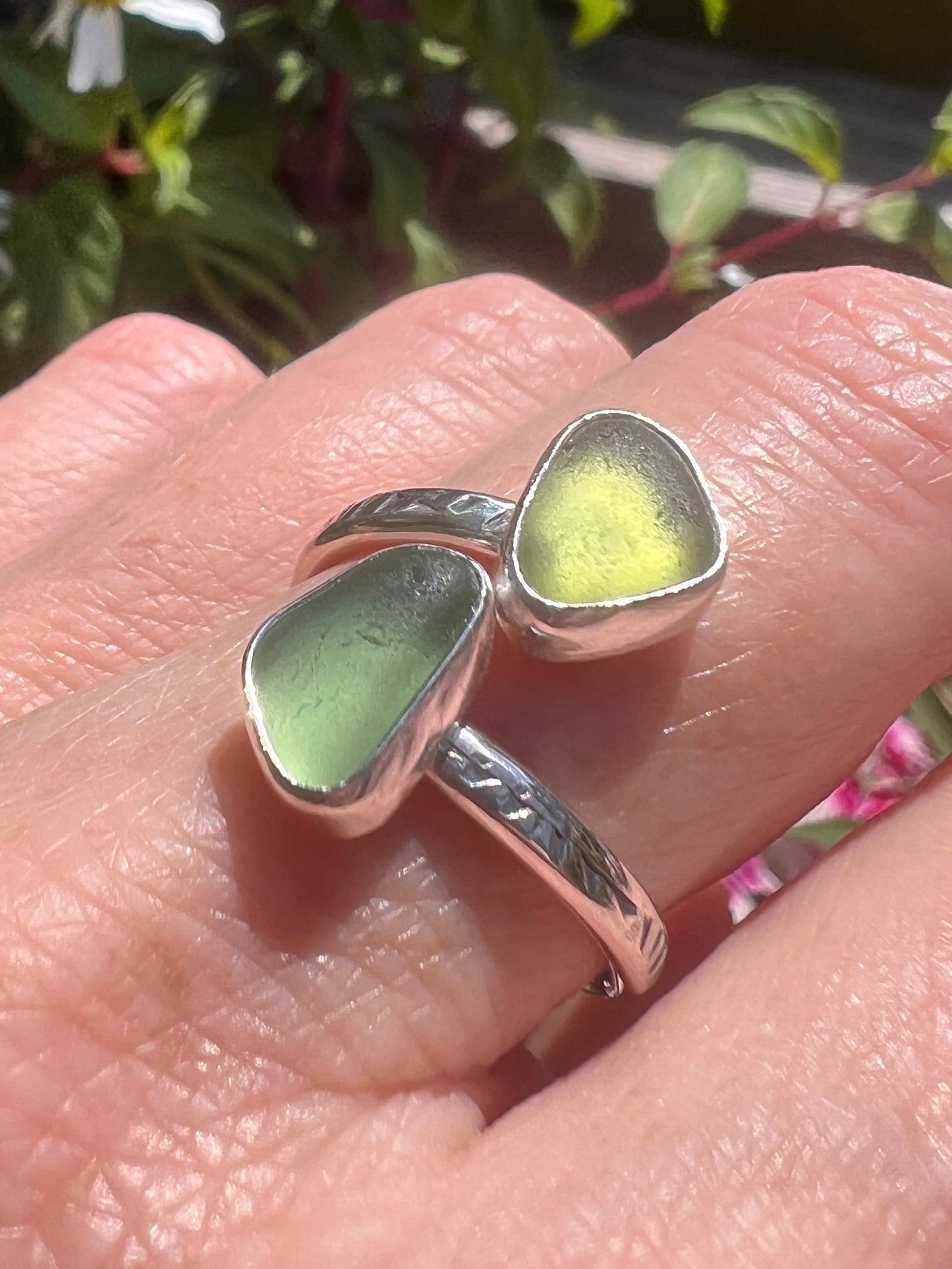 Adjustable Sea Glass Ring