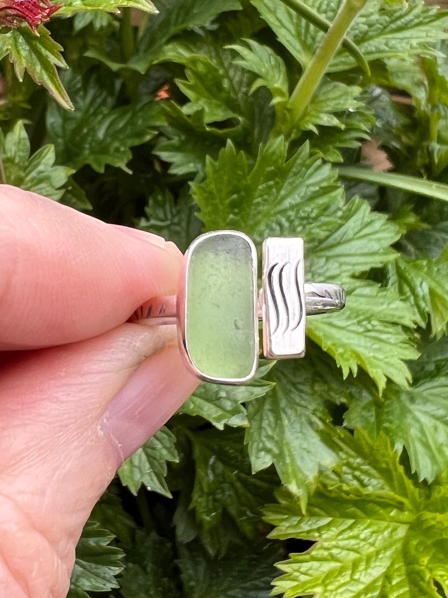 Adjustable Sea Glass Ring