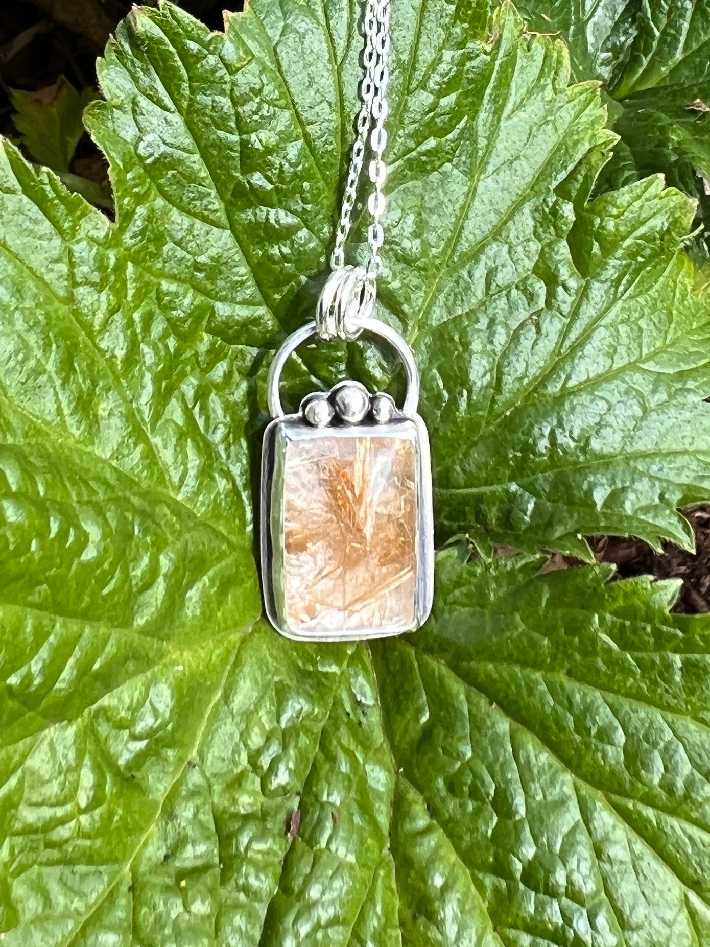 Golden Rutliated Quartz Pendant
