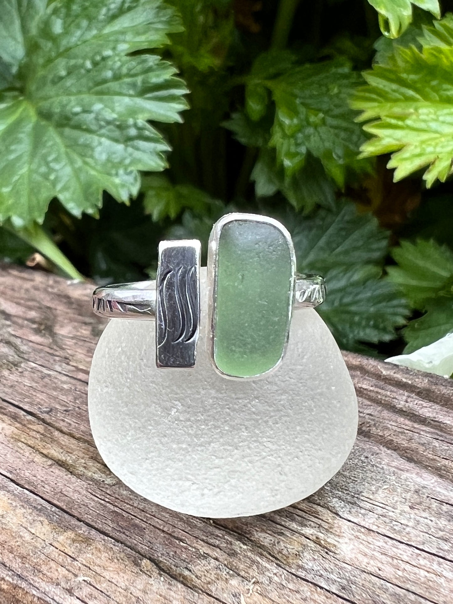 Adjustable Sea Glass Ring