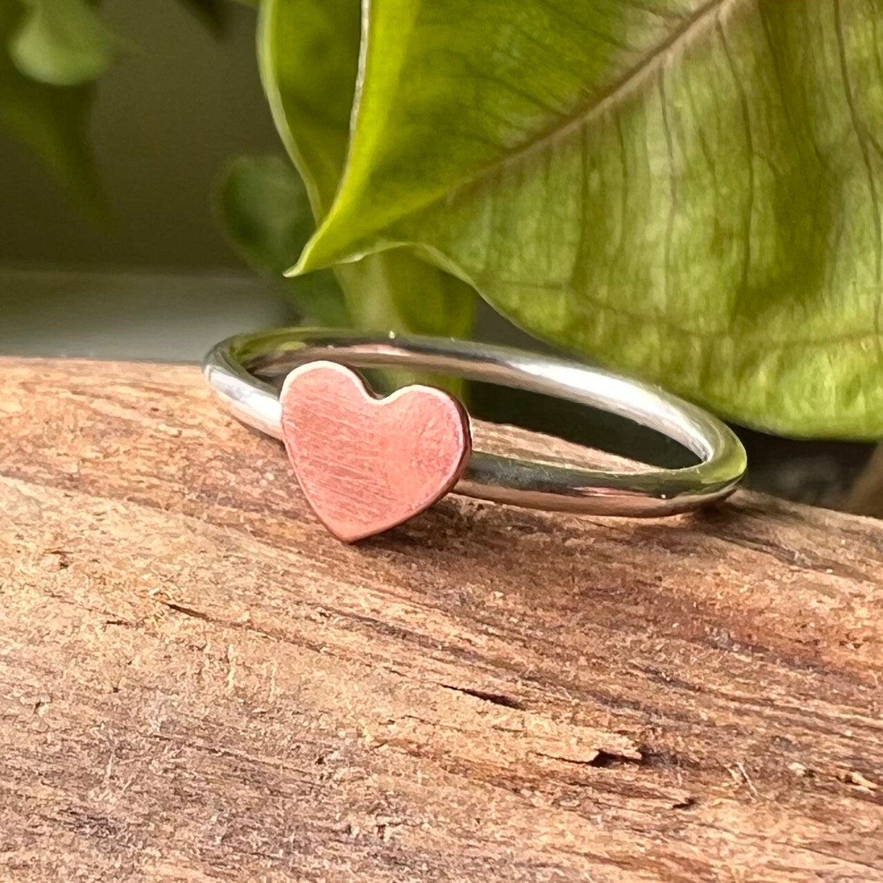 Copper Heart Ring, Made To Order