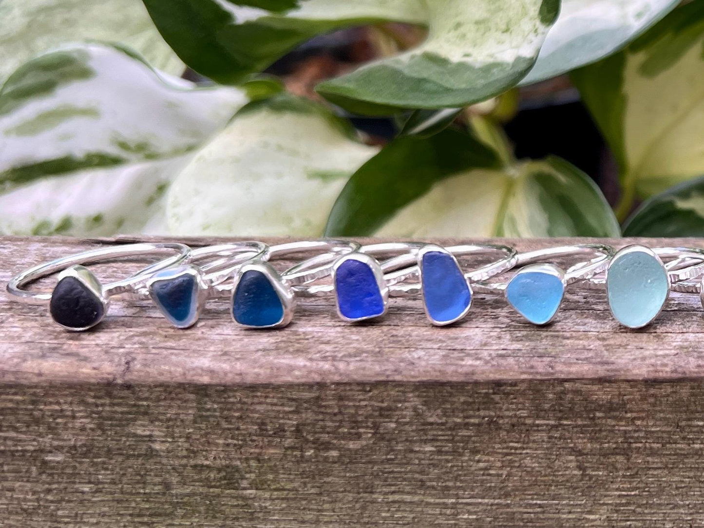 Sea Glass Stacker Ring