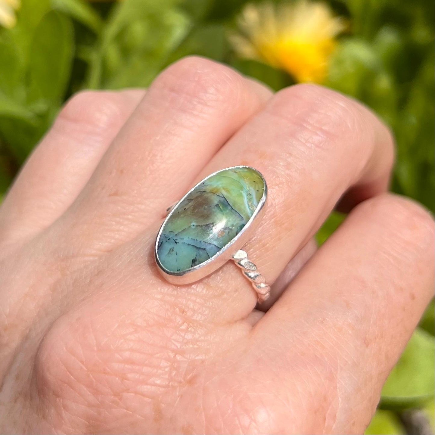 Opalised Wood Ring