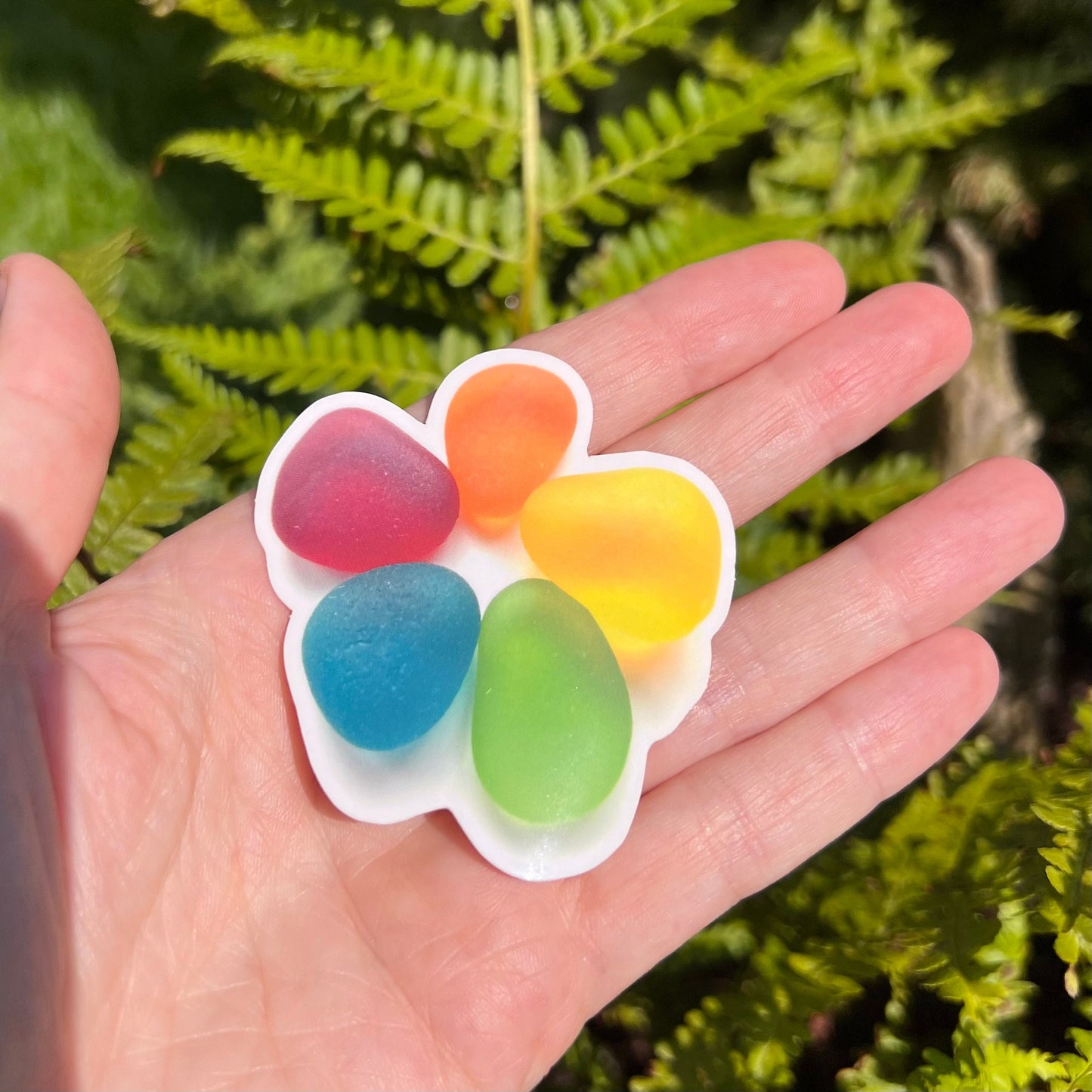Sea Glass Image Waterproof Sticker