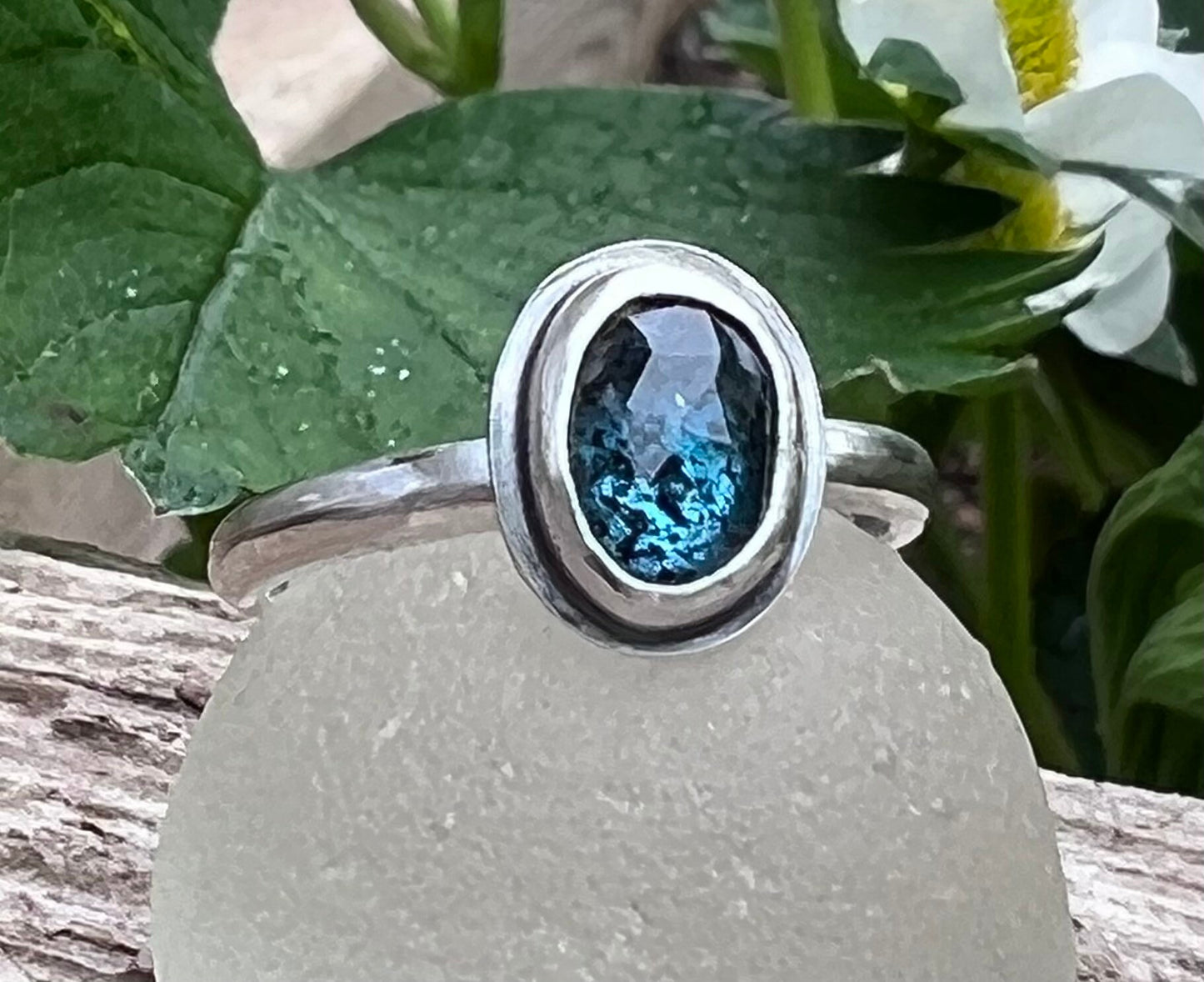 Indigo Moss Kyanite Ring
