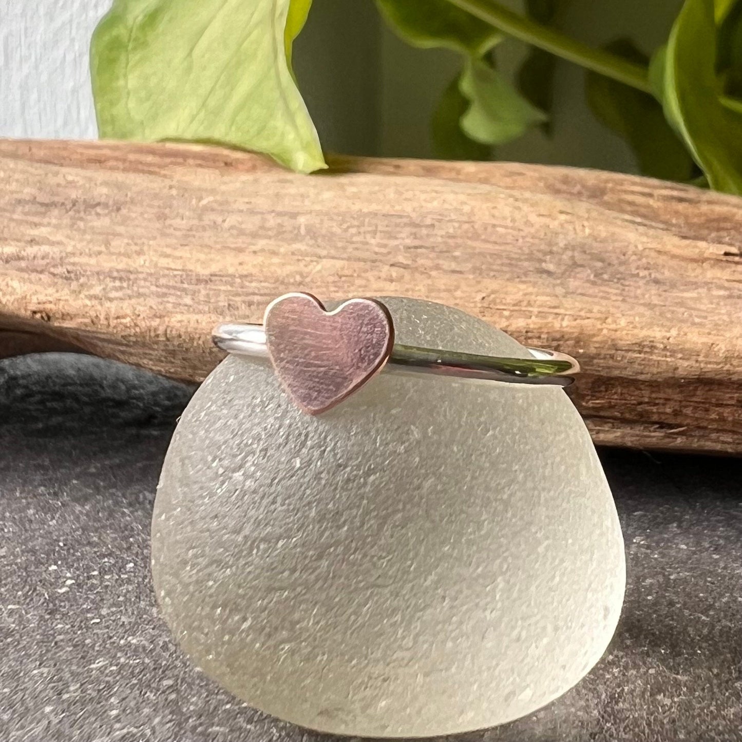 Copper Heart Ring, Made To Order