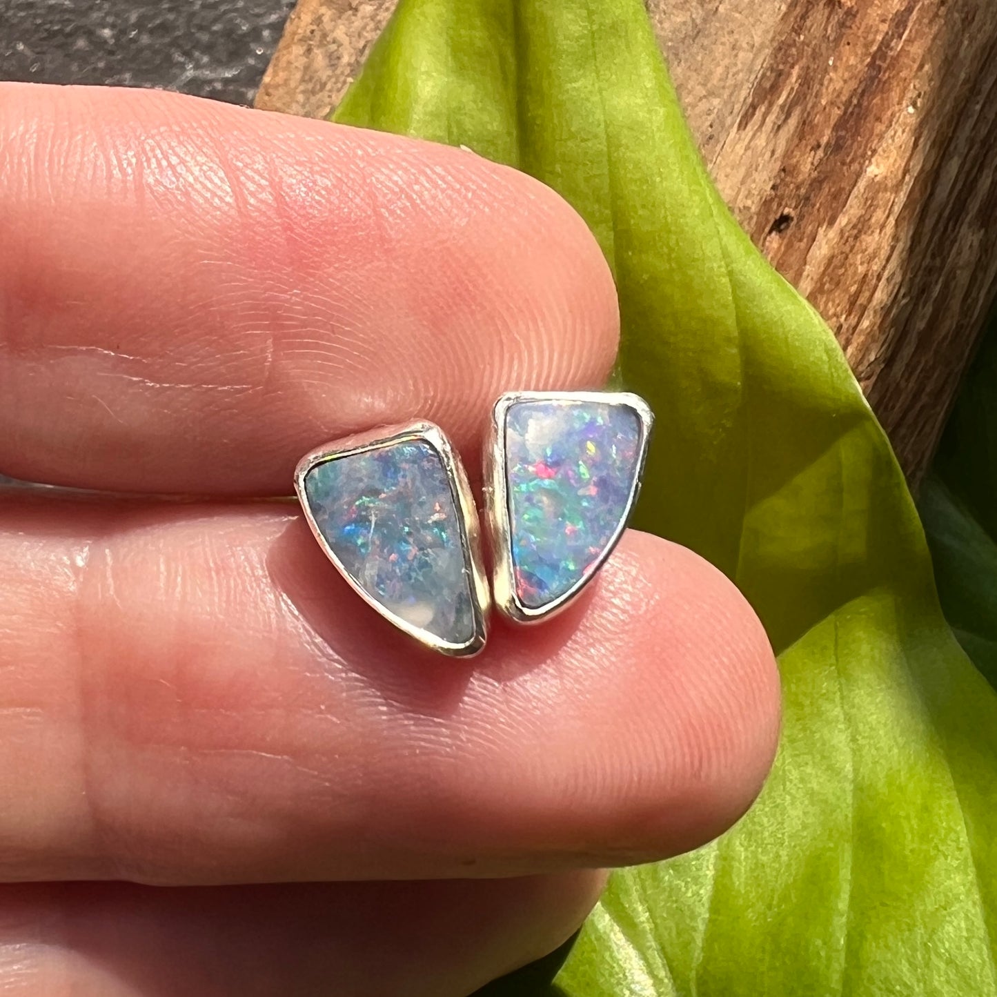 Australian Opal Doublet Studs