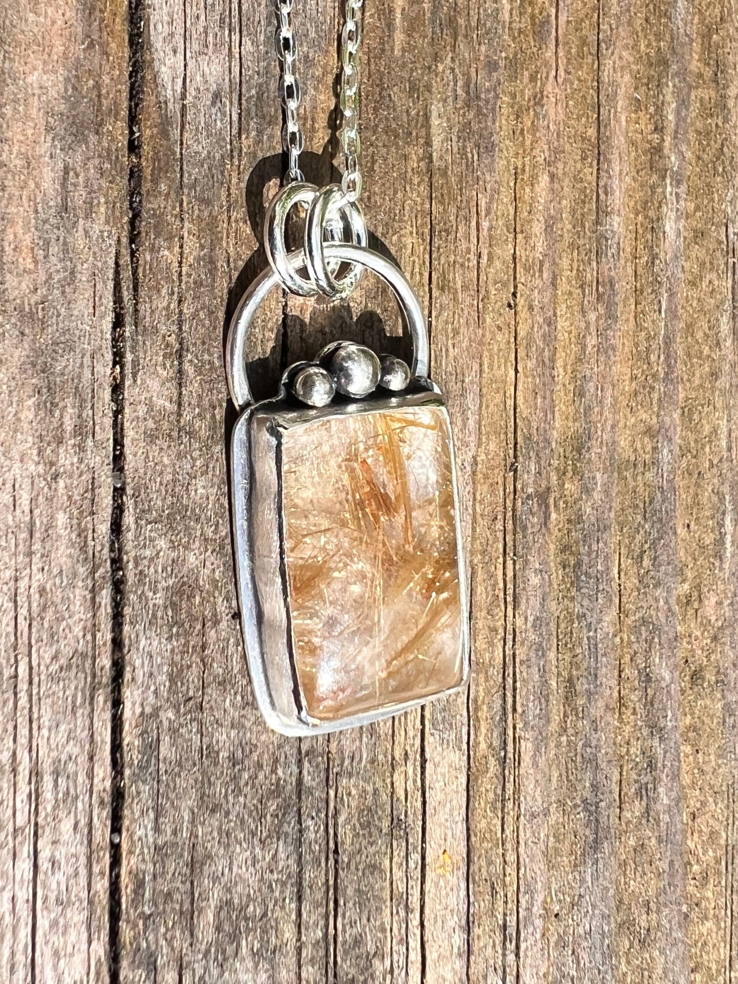 Golden Rutliated Quartz Pendant