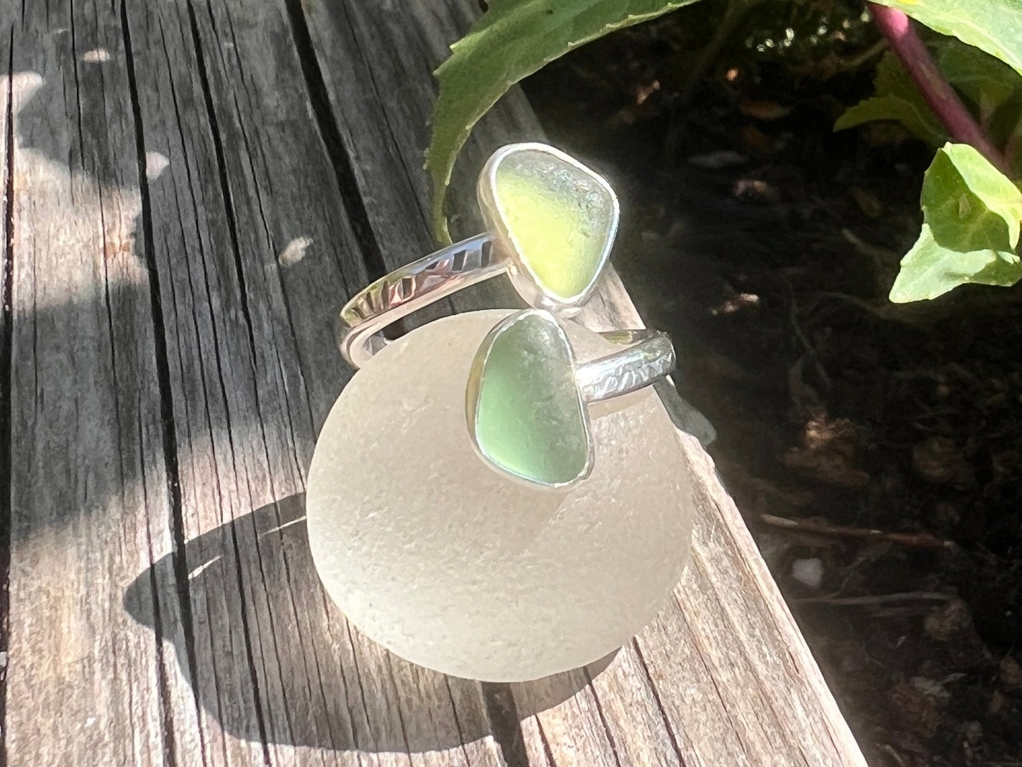 Adjustable Sea Glass Ring