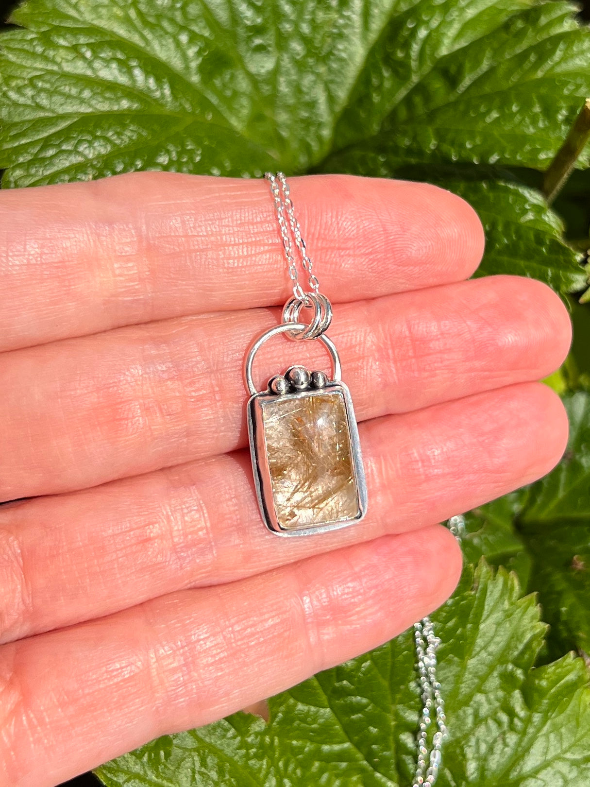Golden Rutliated Quartz Pendant
