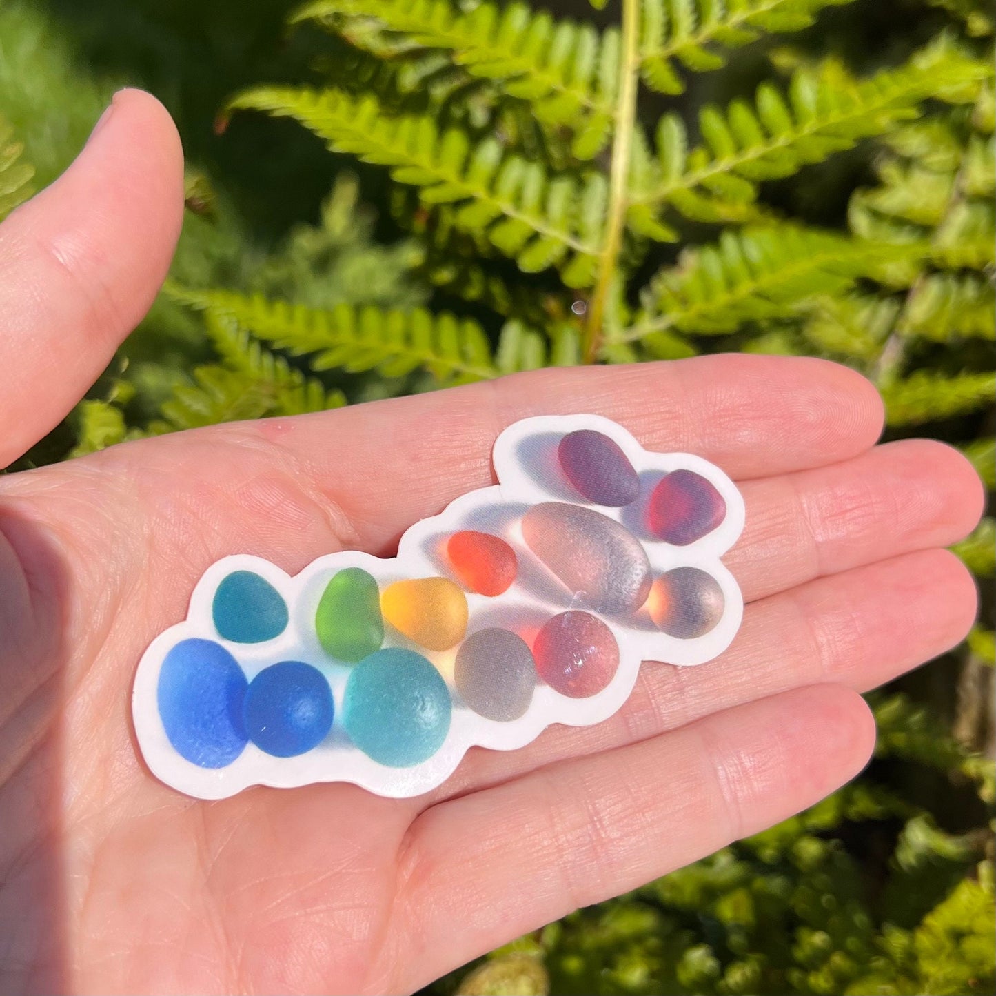 Sea Glass Image Waterproof Sticker