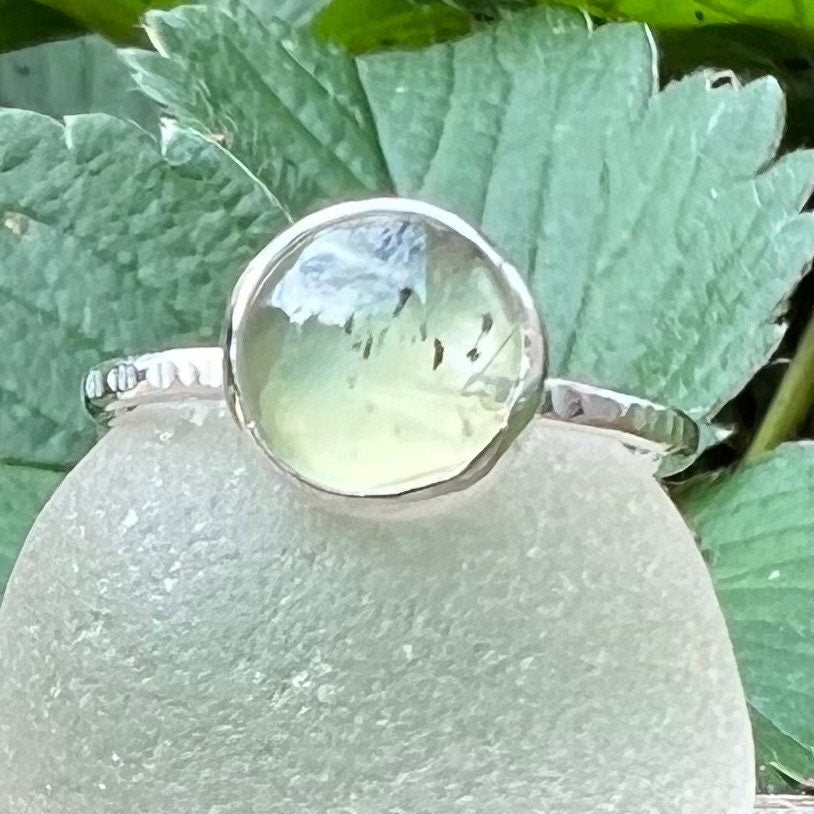 Prehnite Stacker Ring, various sizes available