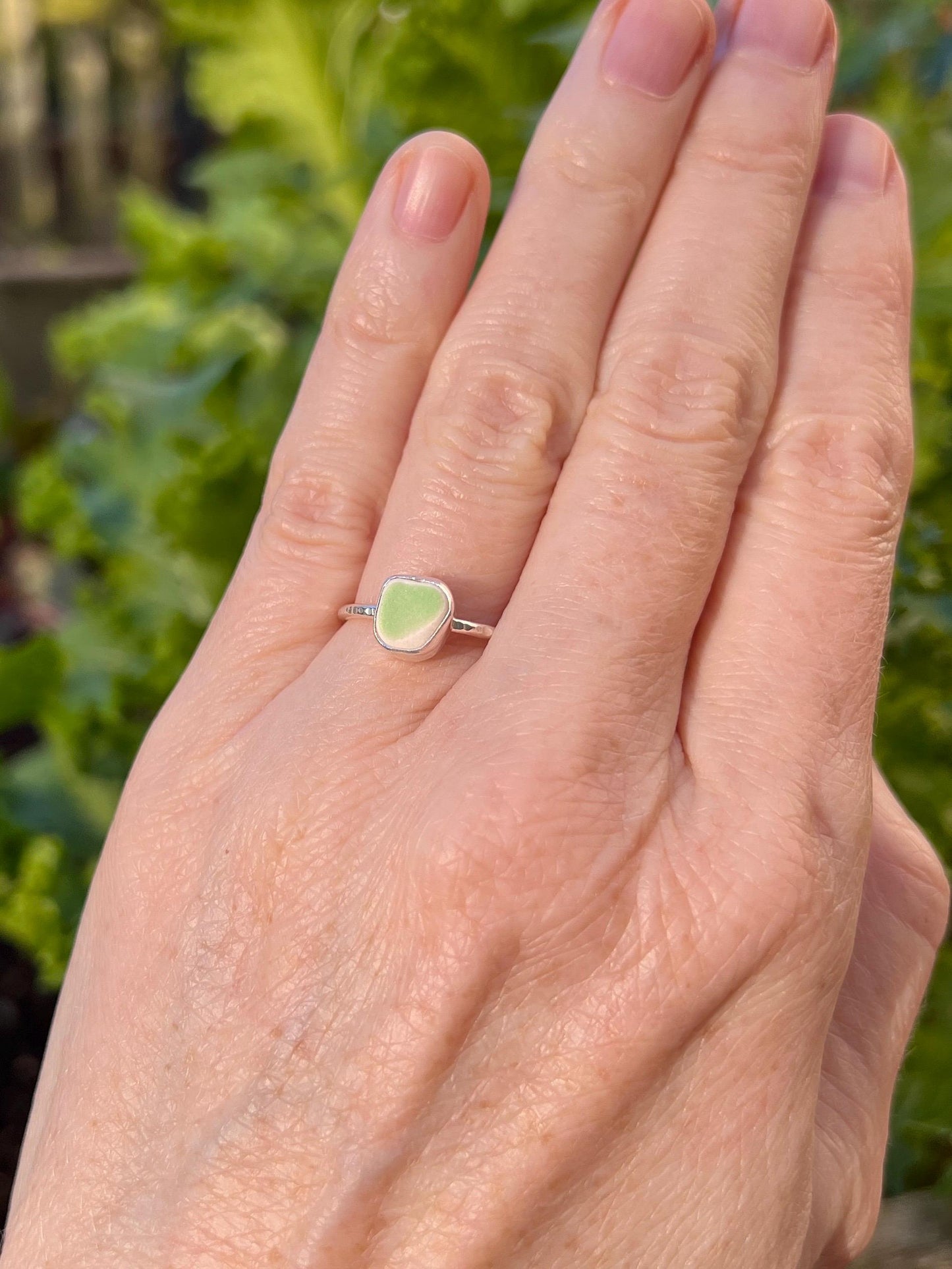 Sea Pottery Stacker Ring