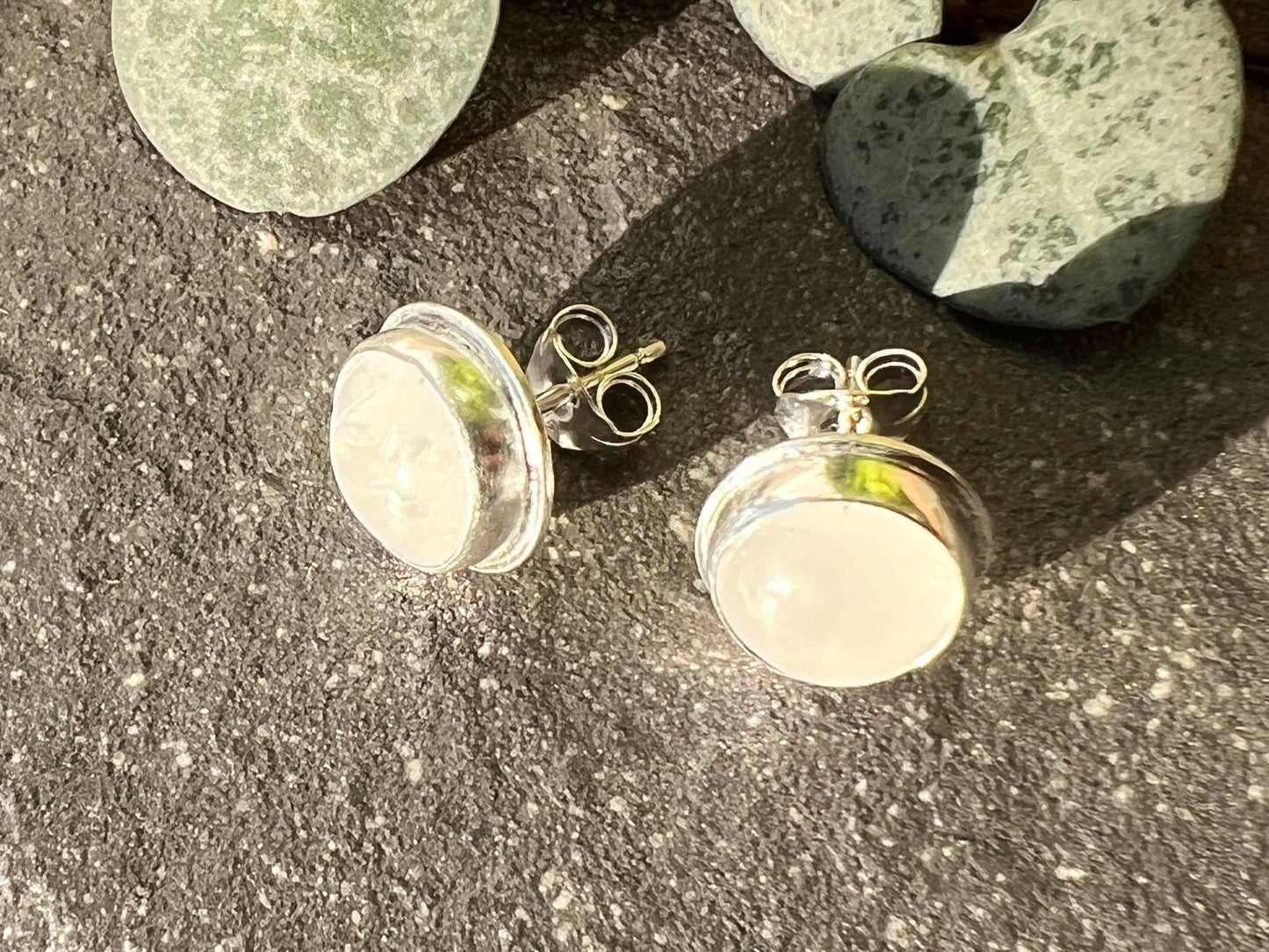 Moonstone Studs