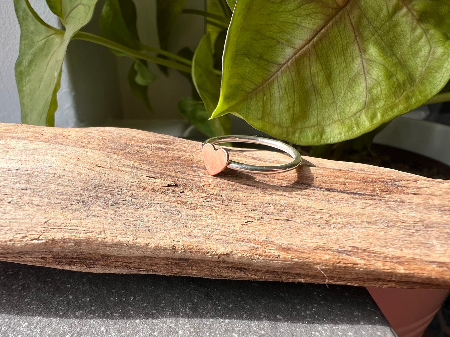 Copper Heart Ring, Made To Order