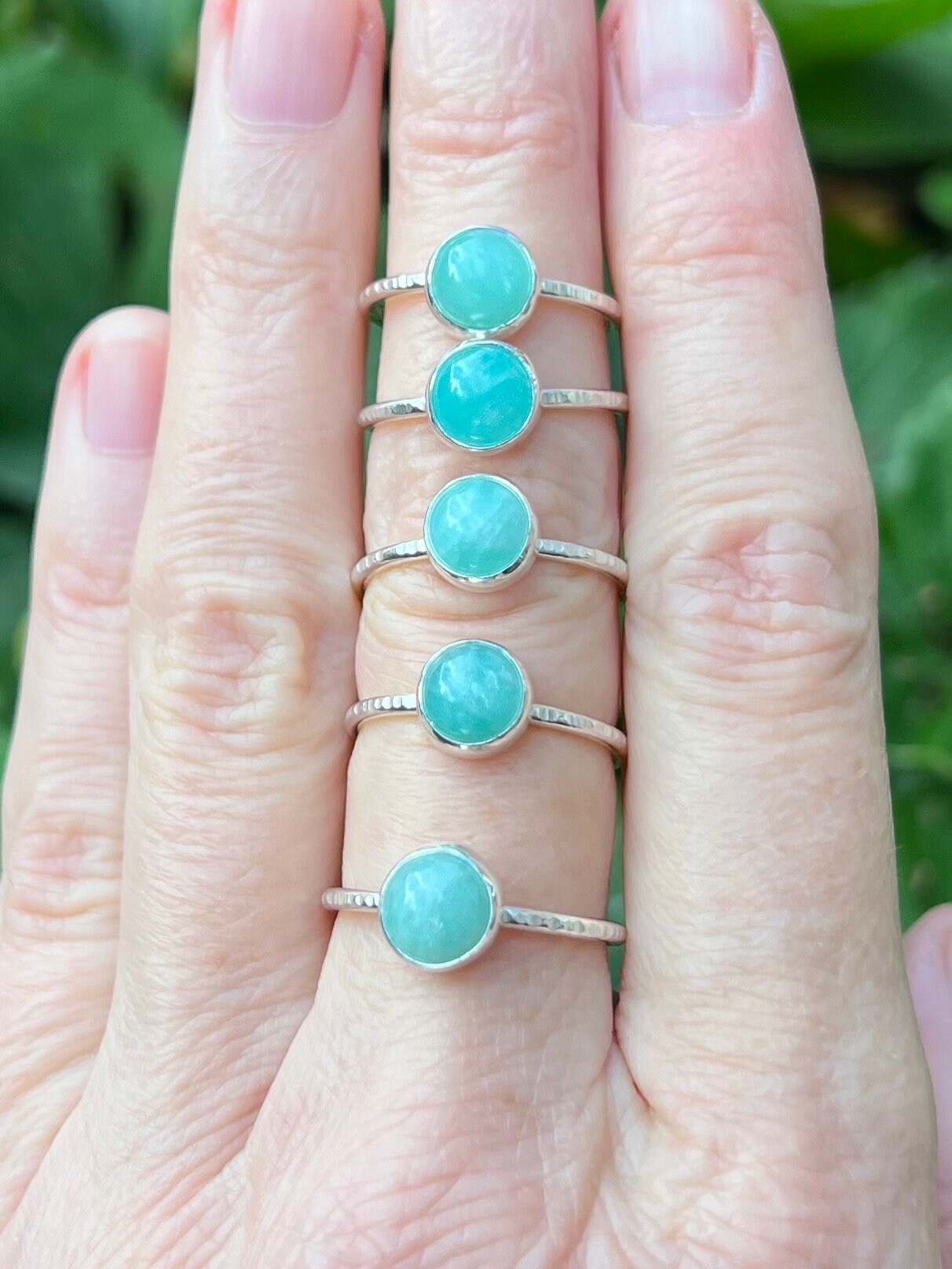 Amazonite Stacker Ring, various sizes available