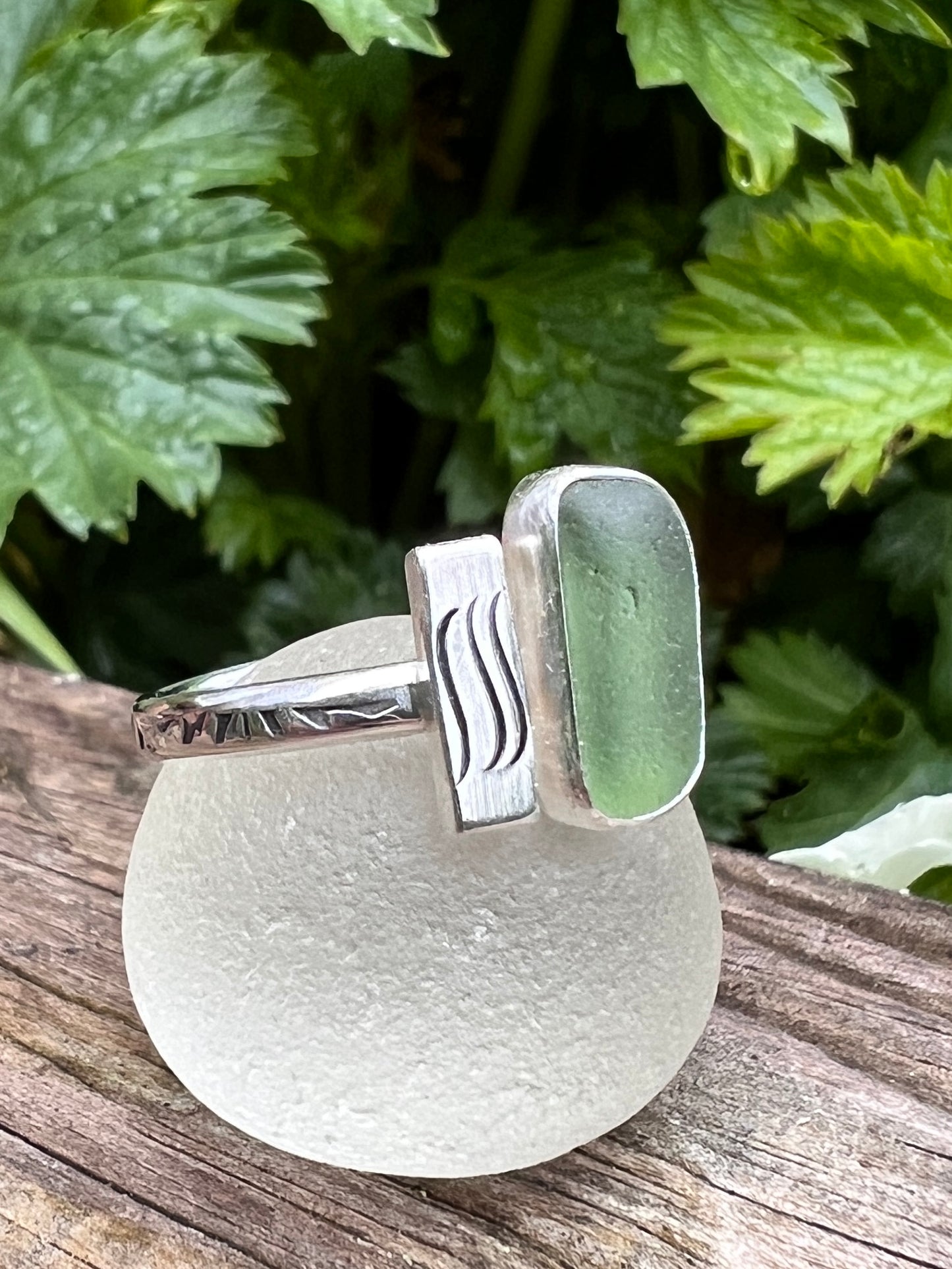 Adjustable Sea Glass Ring