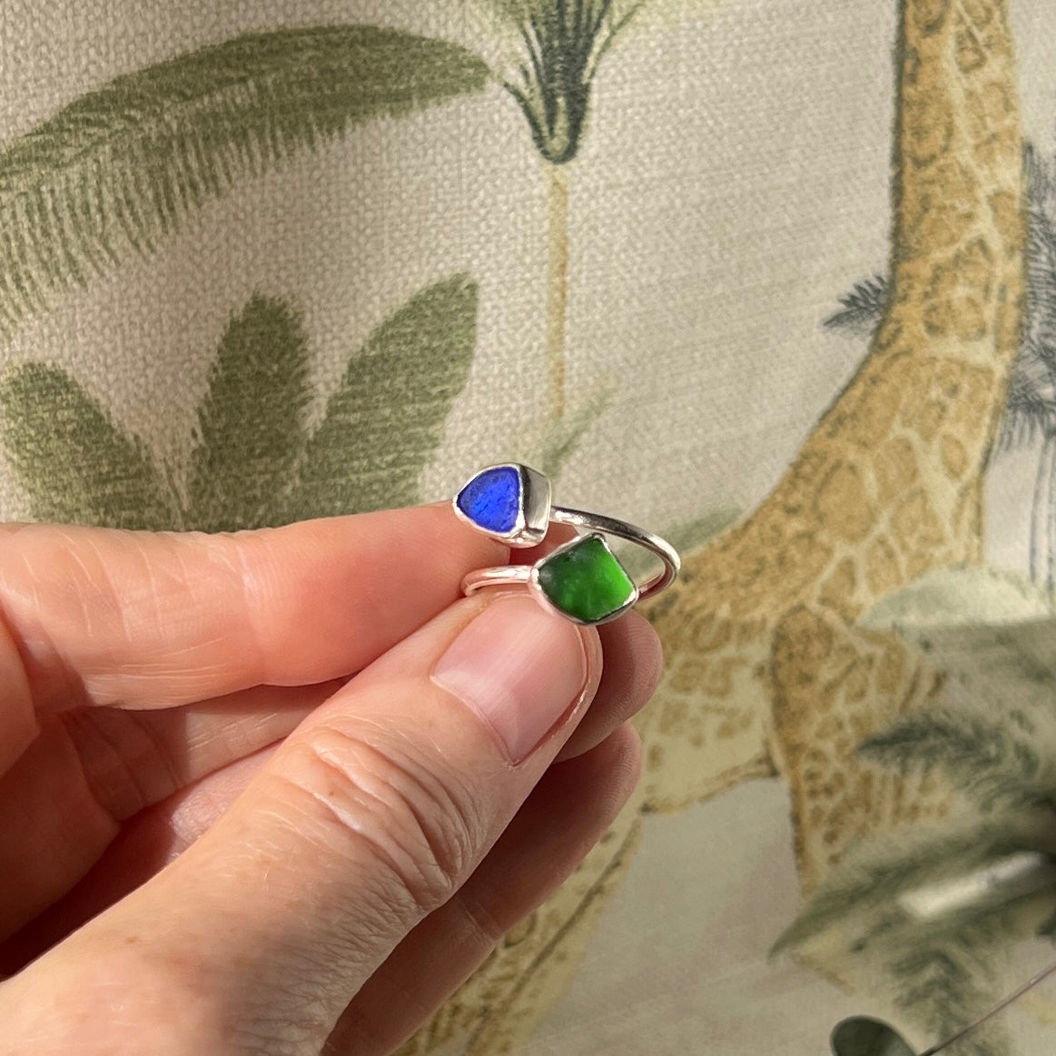 Adjustable Sea Glass Ring