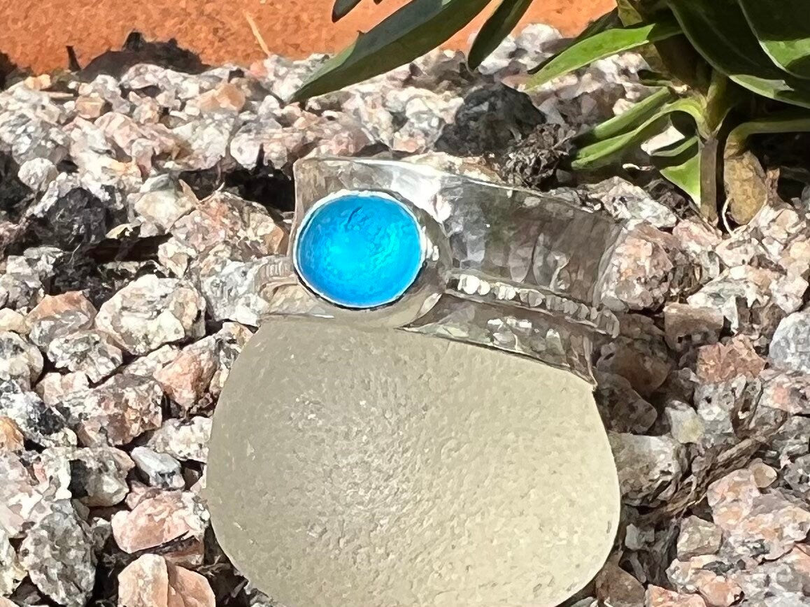 Sea Glass Spinner Ring