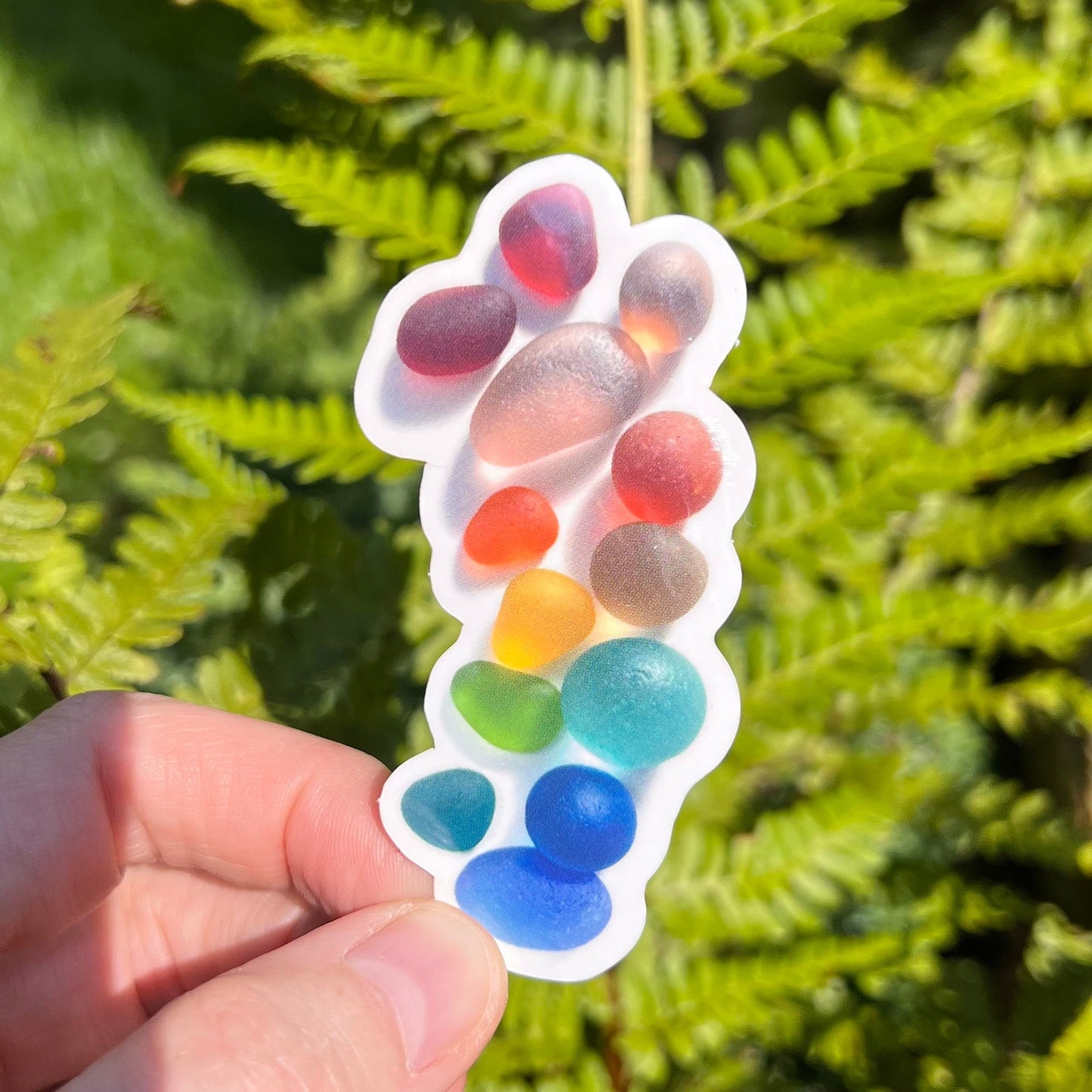 Sea Glass Image Waterproof Sticker