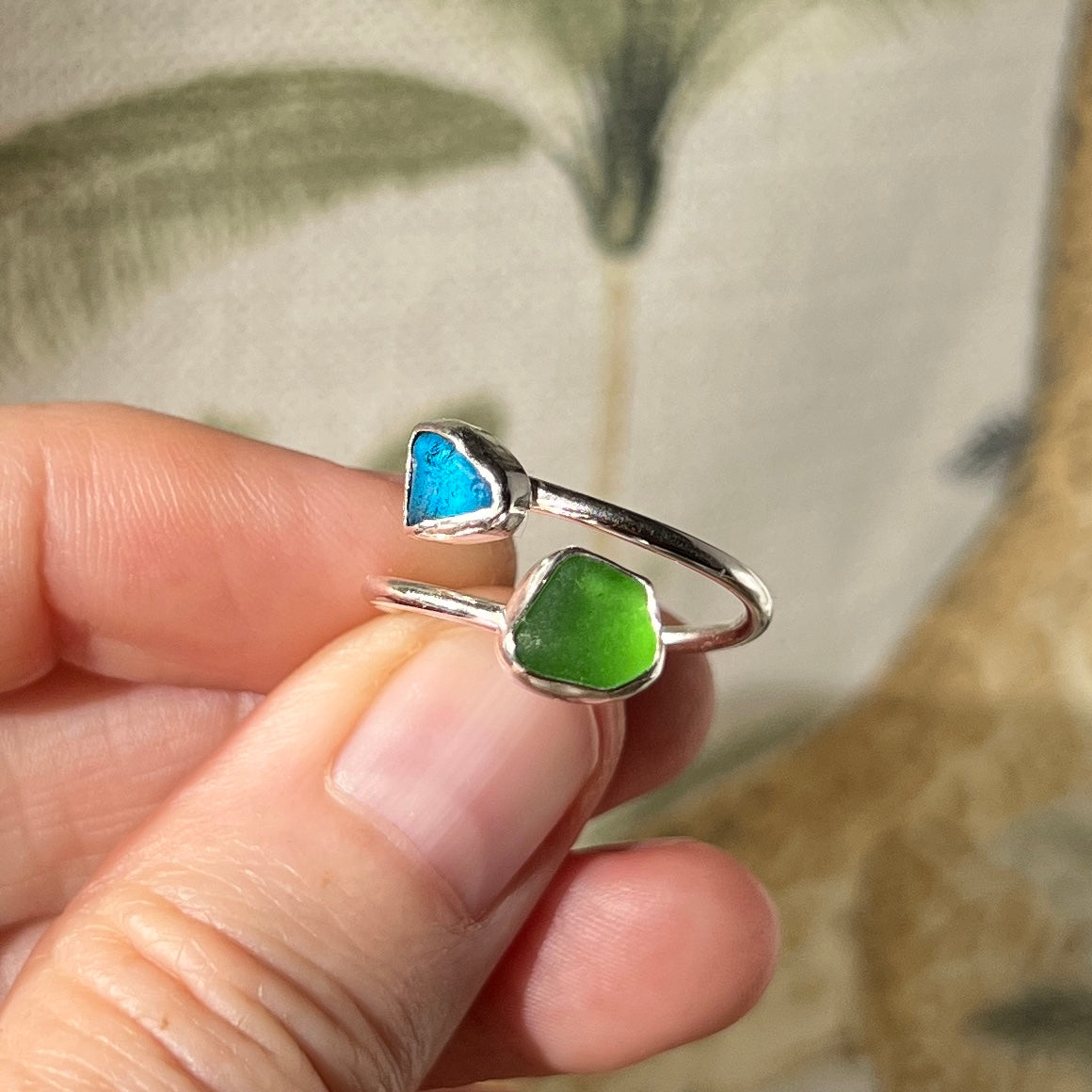Adjustable Sea Glass Ring