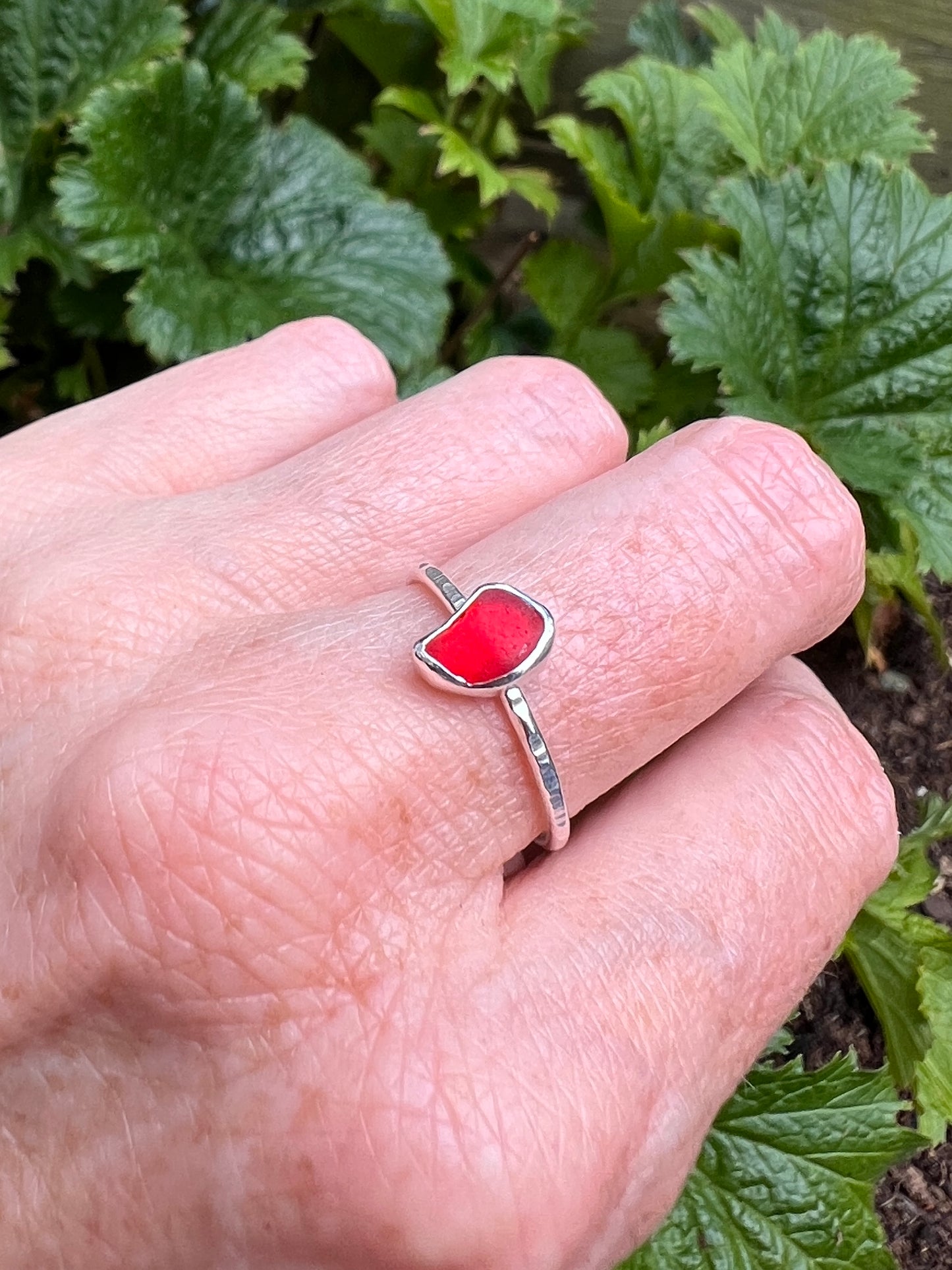 Sea Glass Stacker Ring