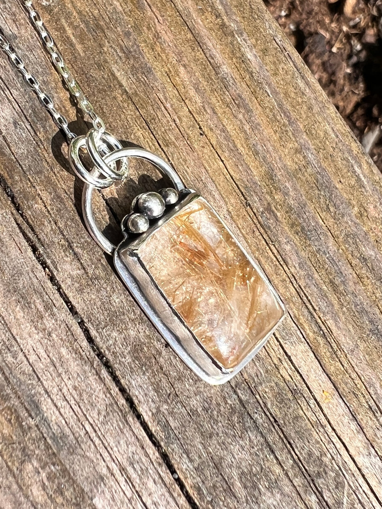 Golden Rutliated Quartz Pendant
