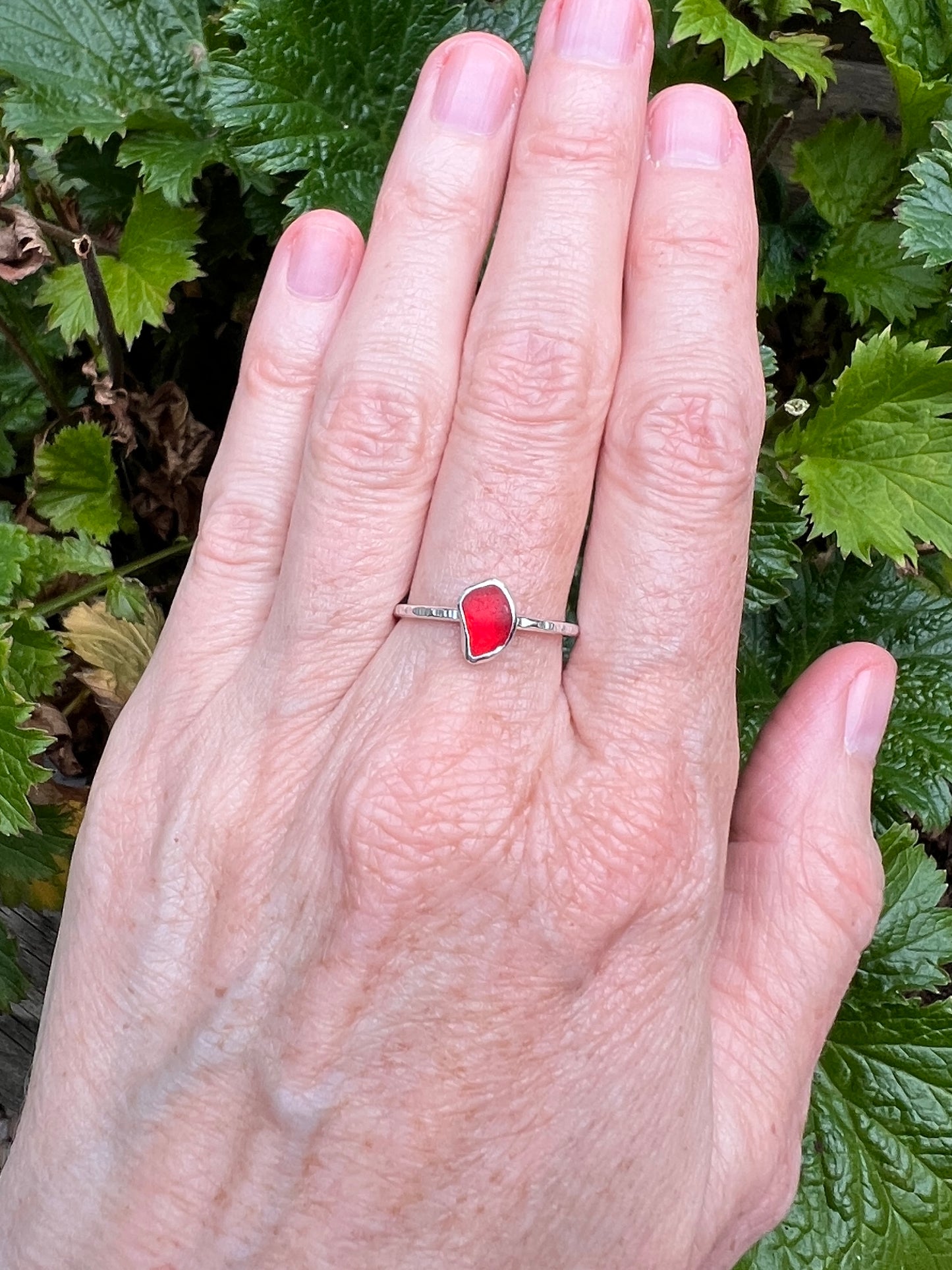 Sea Glass Stacker Ring