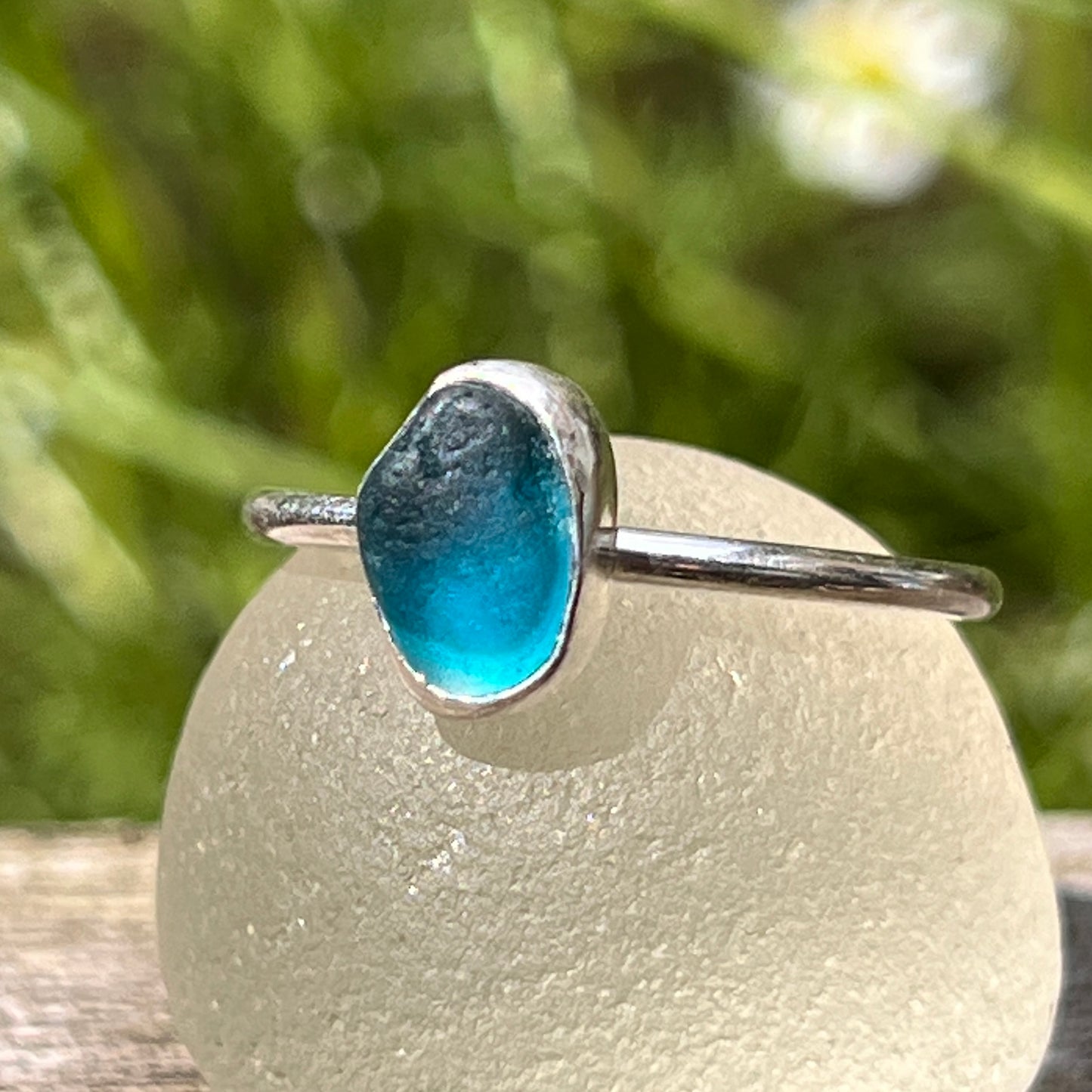 Sea Glass Stacker Ring