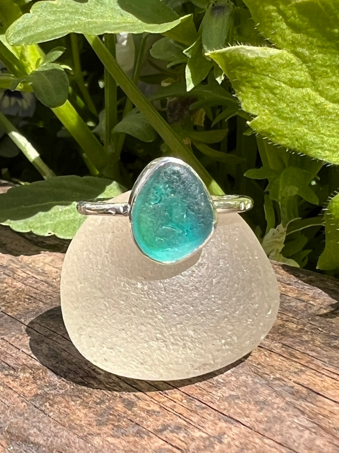 Sea Glass Stacker Ring