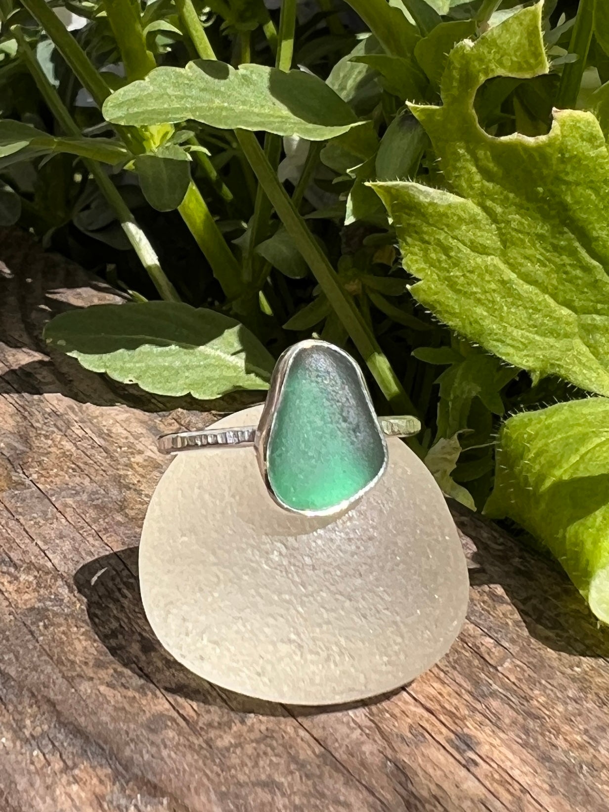 Sea Glass Stacker Ring