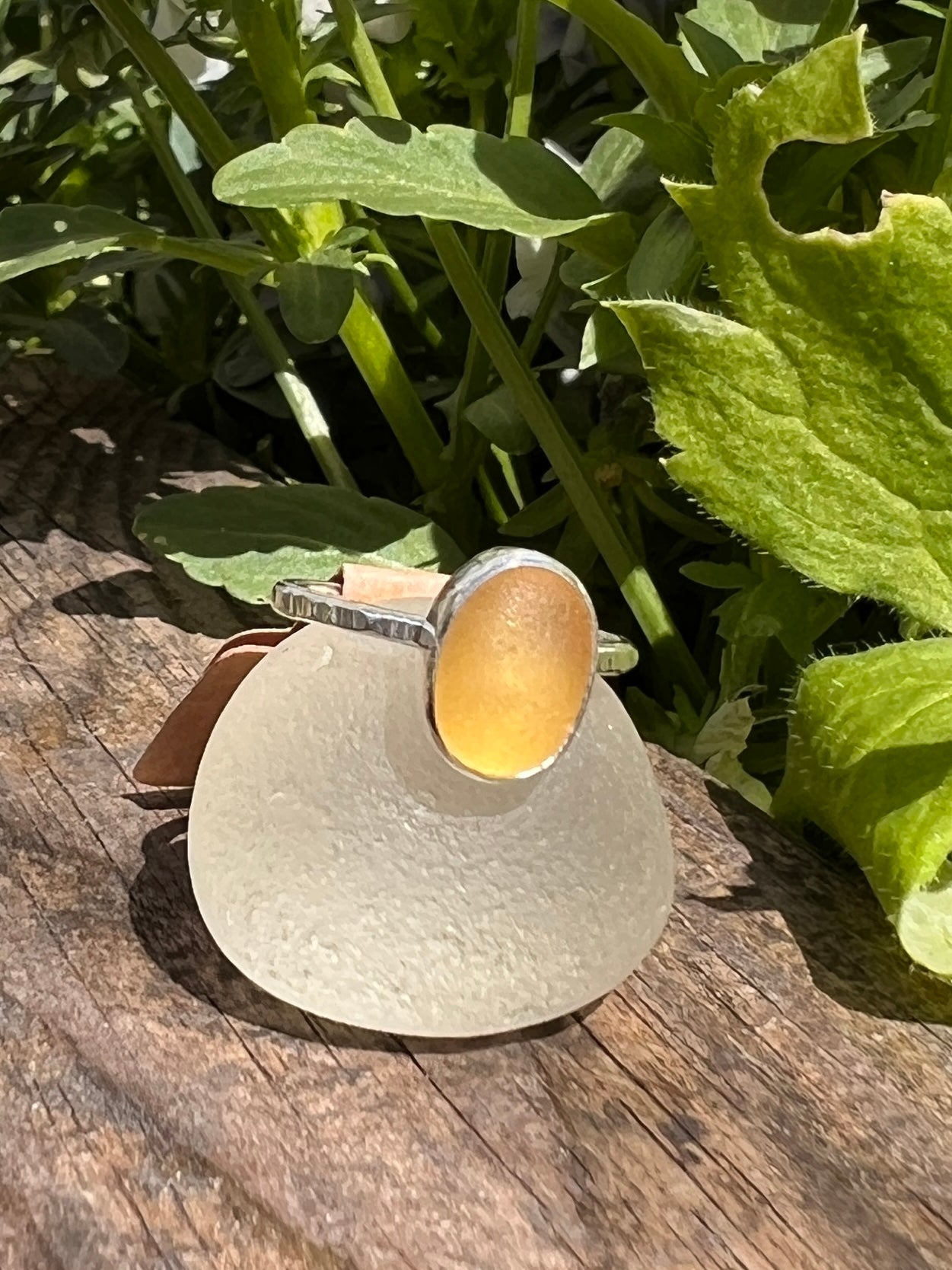 Sea Glass Stacker Ring